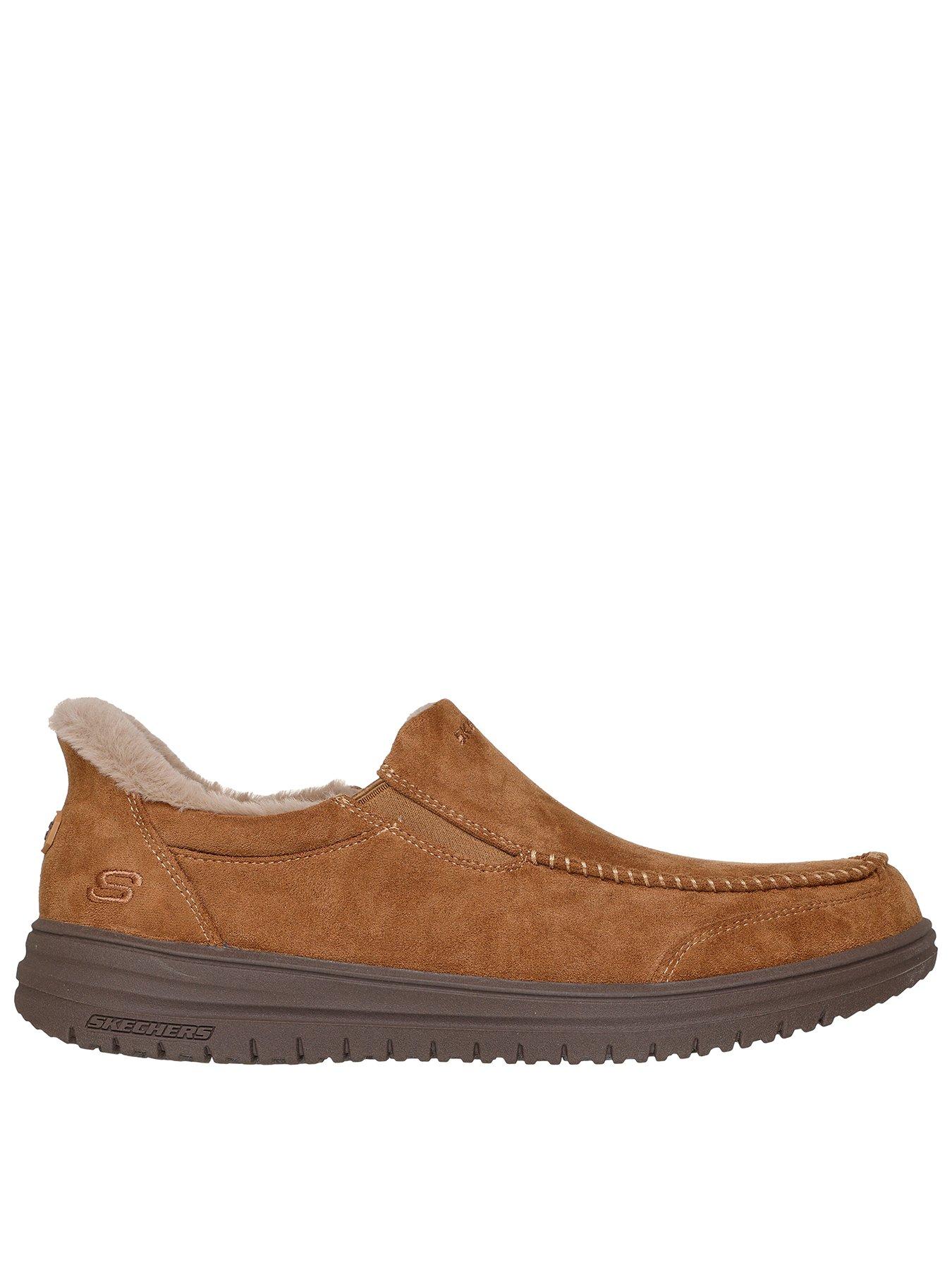 Skechers Men's Brown Murette Scofield Textile Chestnut Slippers - Size 12 - Image 4