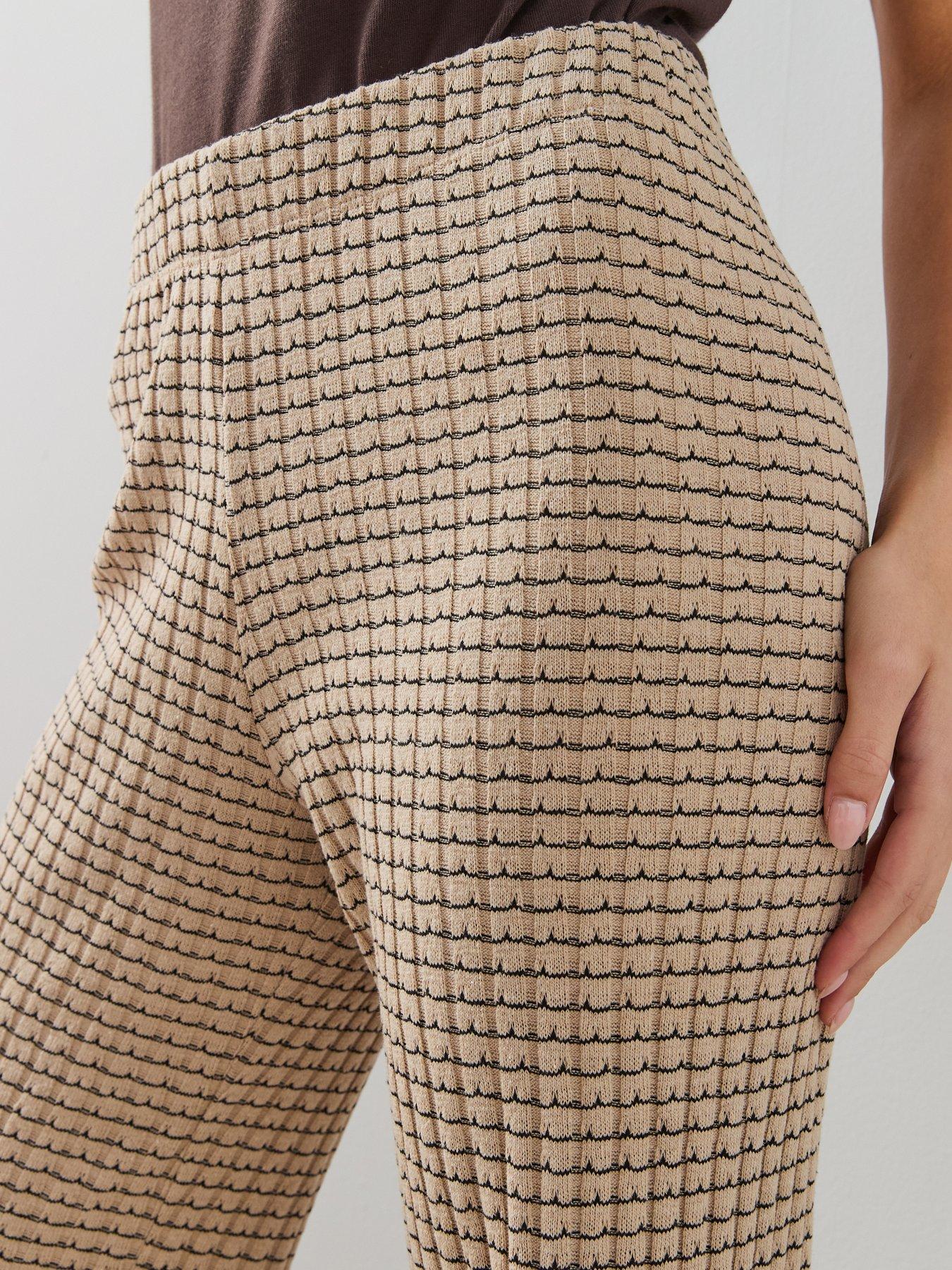 Image 5 of 7 of The Very Collection Textured Wide Leg Trousers - Multi