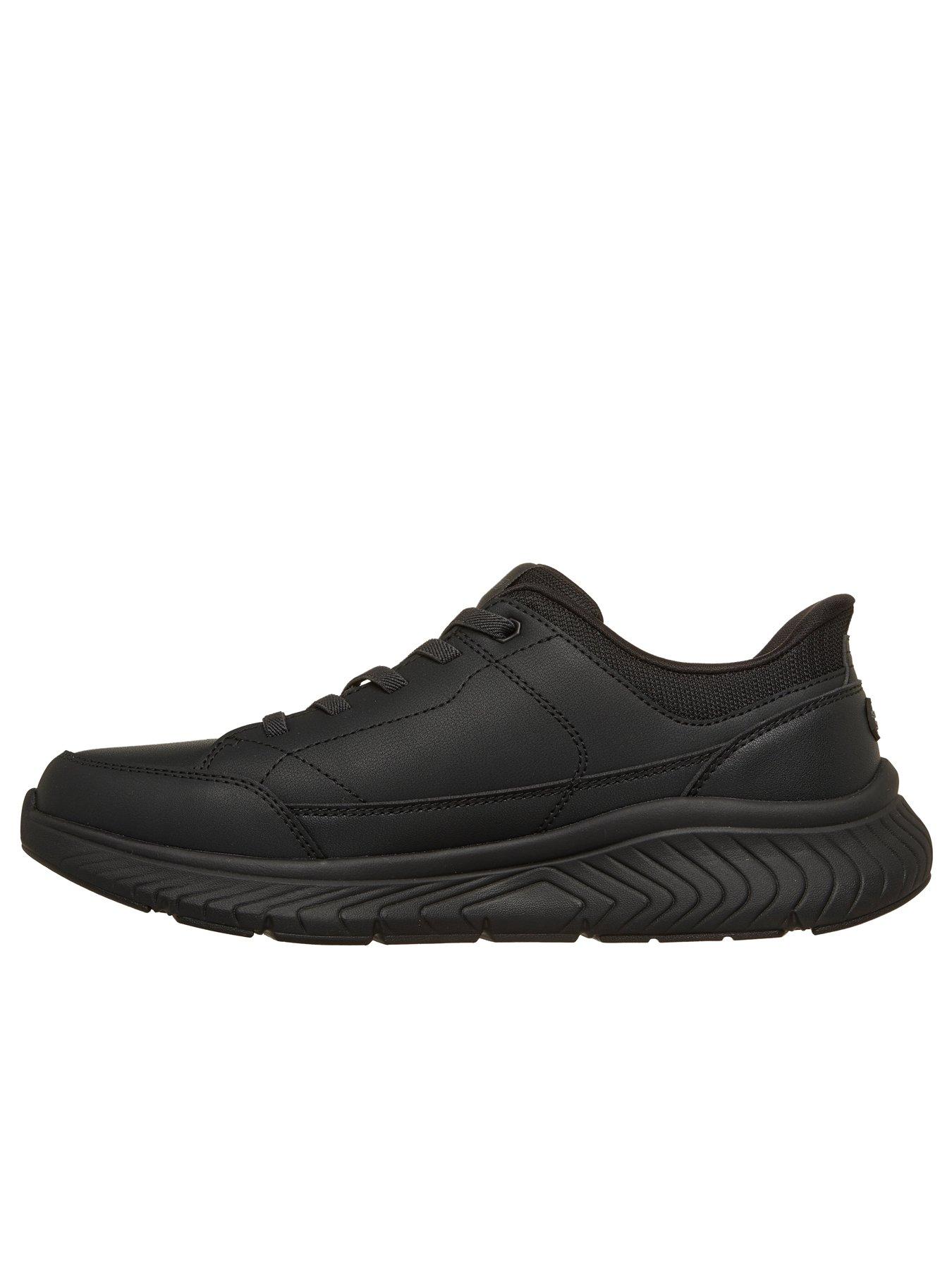 Image 5 of 6 of Skechers Arch Fit Crosser Leather Bungee Lace Slip-Ins With Heel Pull Tab - Black