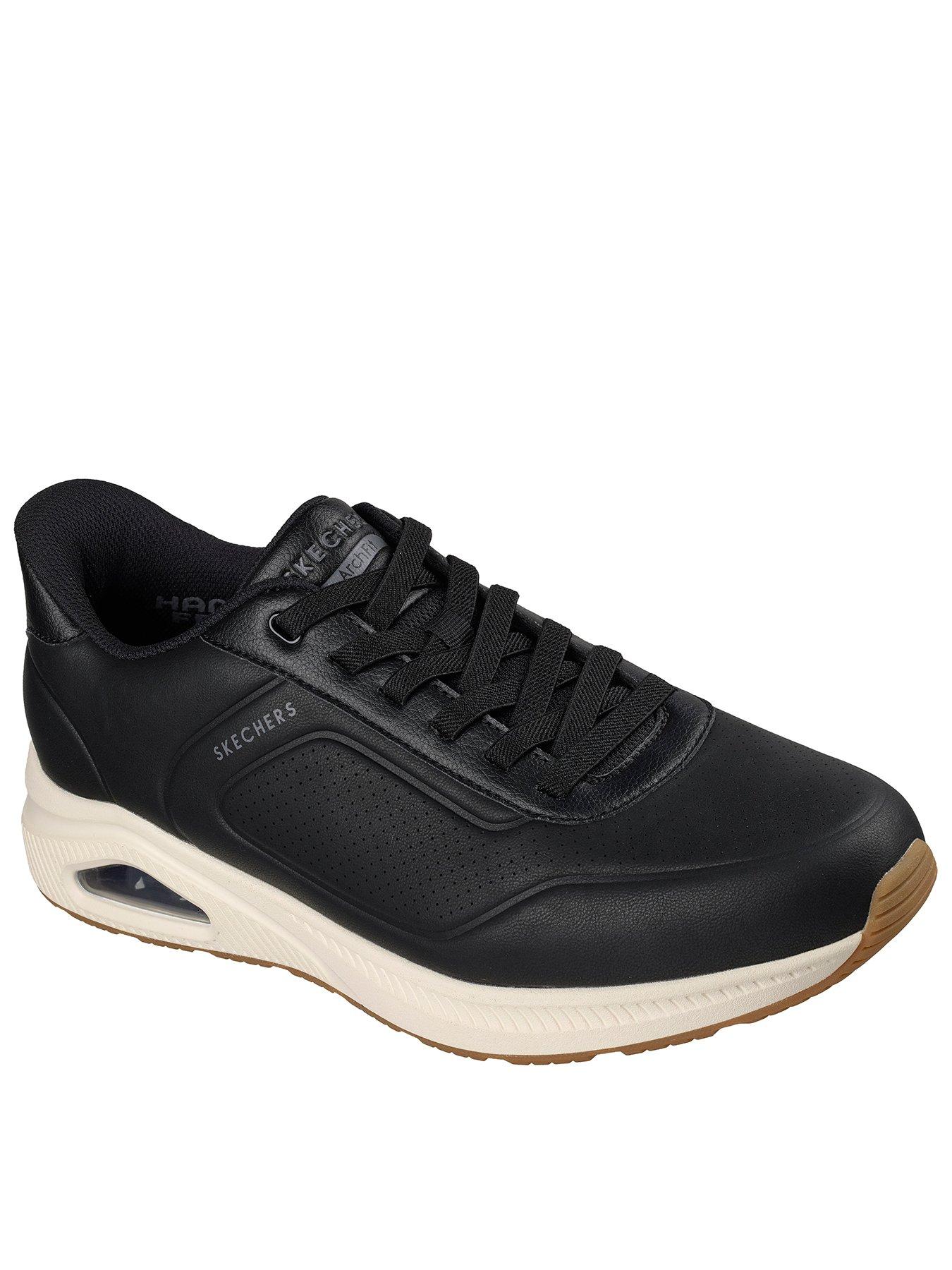 Skechers Slip-On Bungee Lace Arch Fit Trainers, Black, Size 12, Men