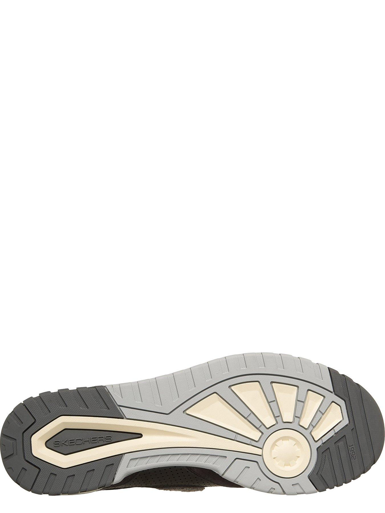 Image 4 of 6 of Skechers Lace Up Leather Suede Trainers - Black