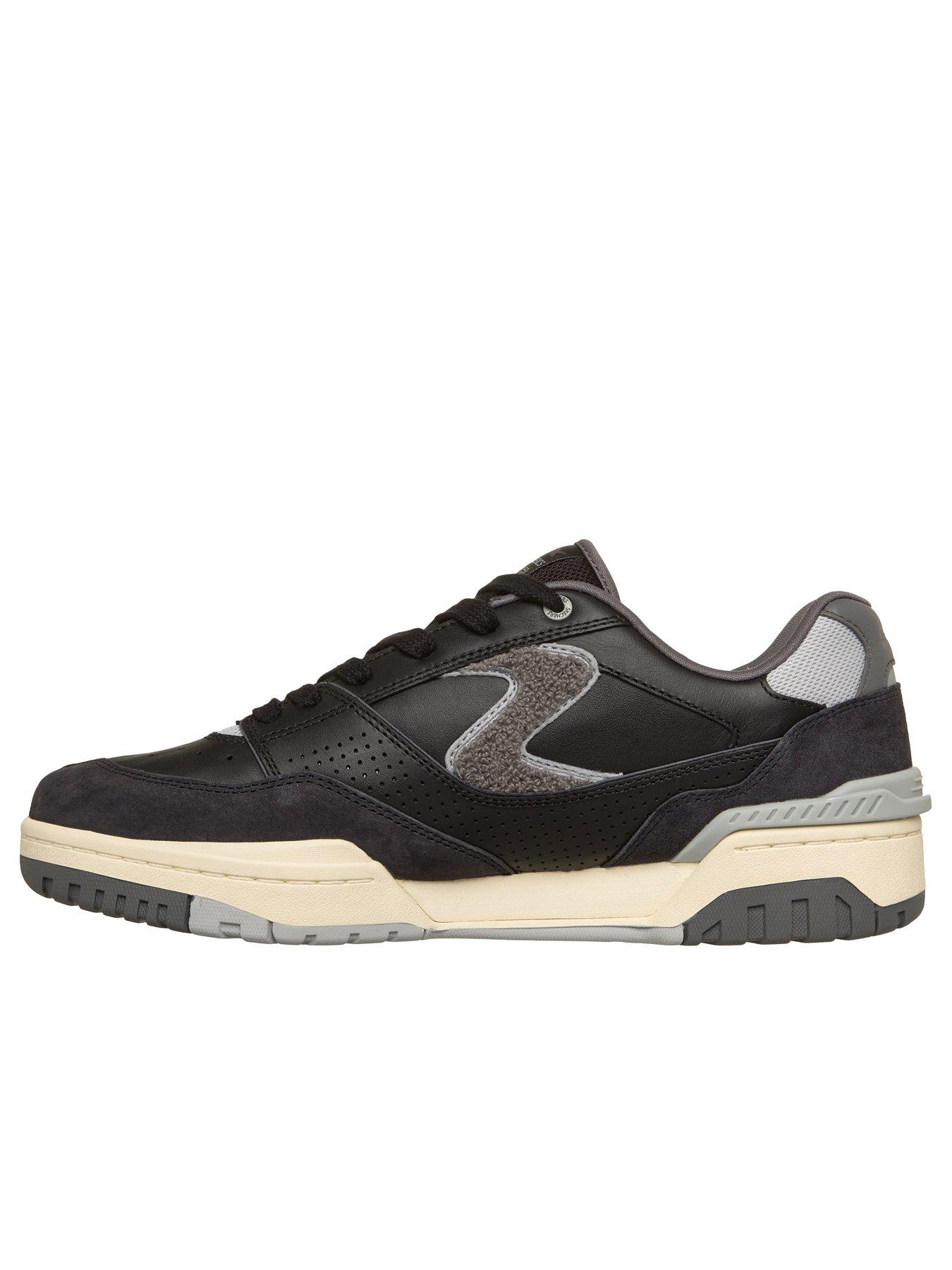 Image 5 of 6 of Skechers Lace Up Leather Suede Trainers - Black