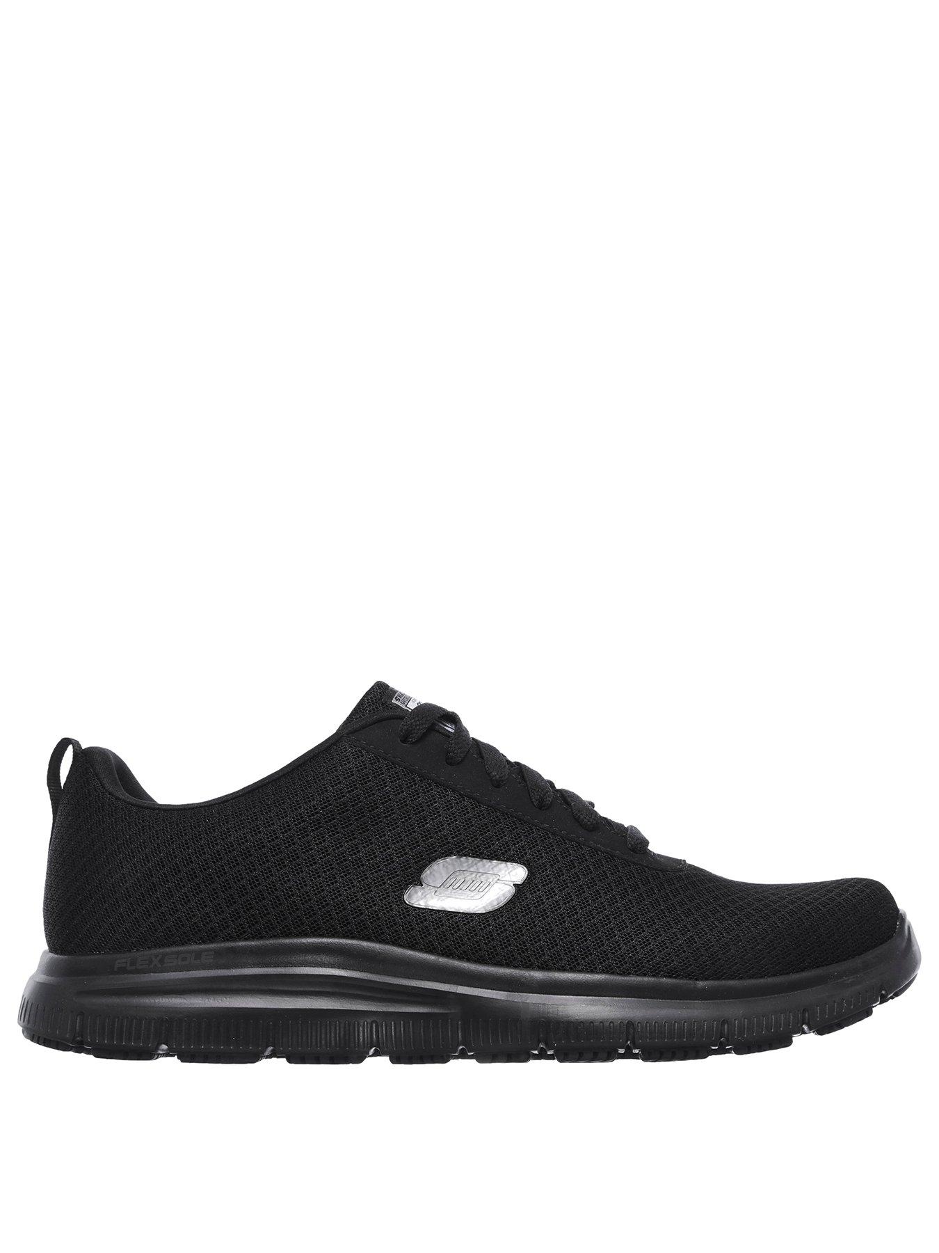 Image 2 of 6 of Skechers Flex Advantage Sr Lace Up Mesh Upper With Slip Resistant - Black