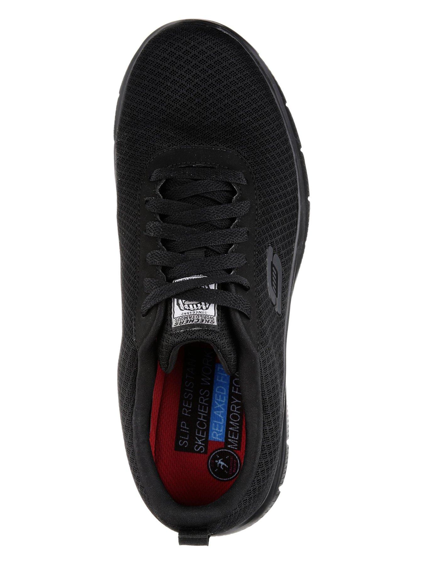 Image 3 of 6 of Skechers Flex Advantage Sr Lace Up Mesh Upper With Slip Resistant - Black