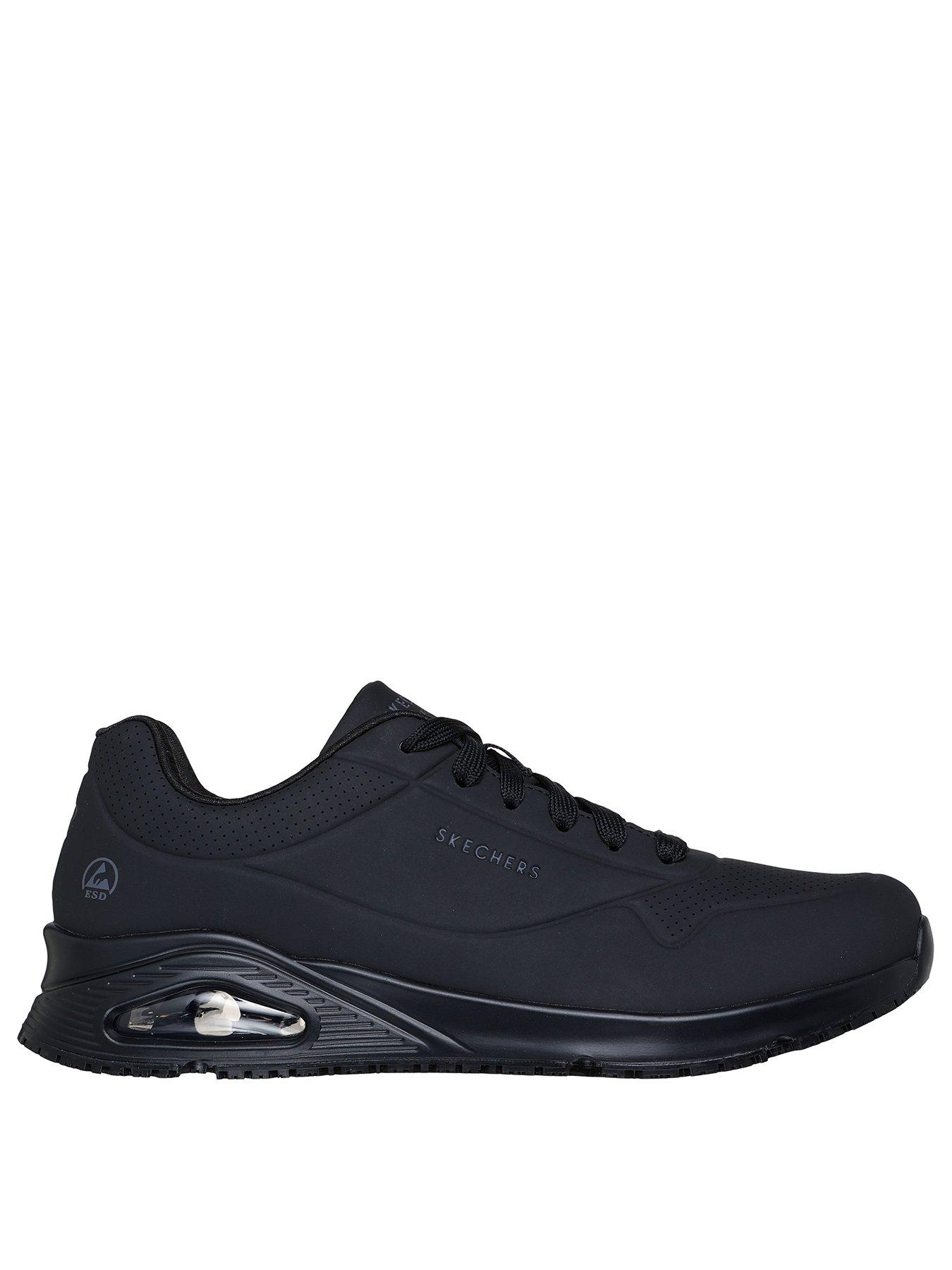Image 2 of 5 of Skechers Uno SR Lace Up Athletic Trainers with Airbag - Black