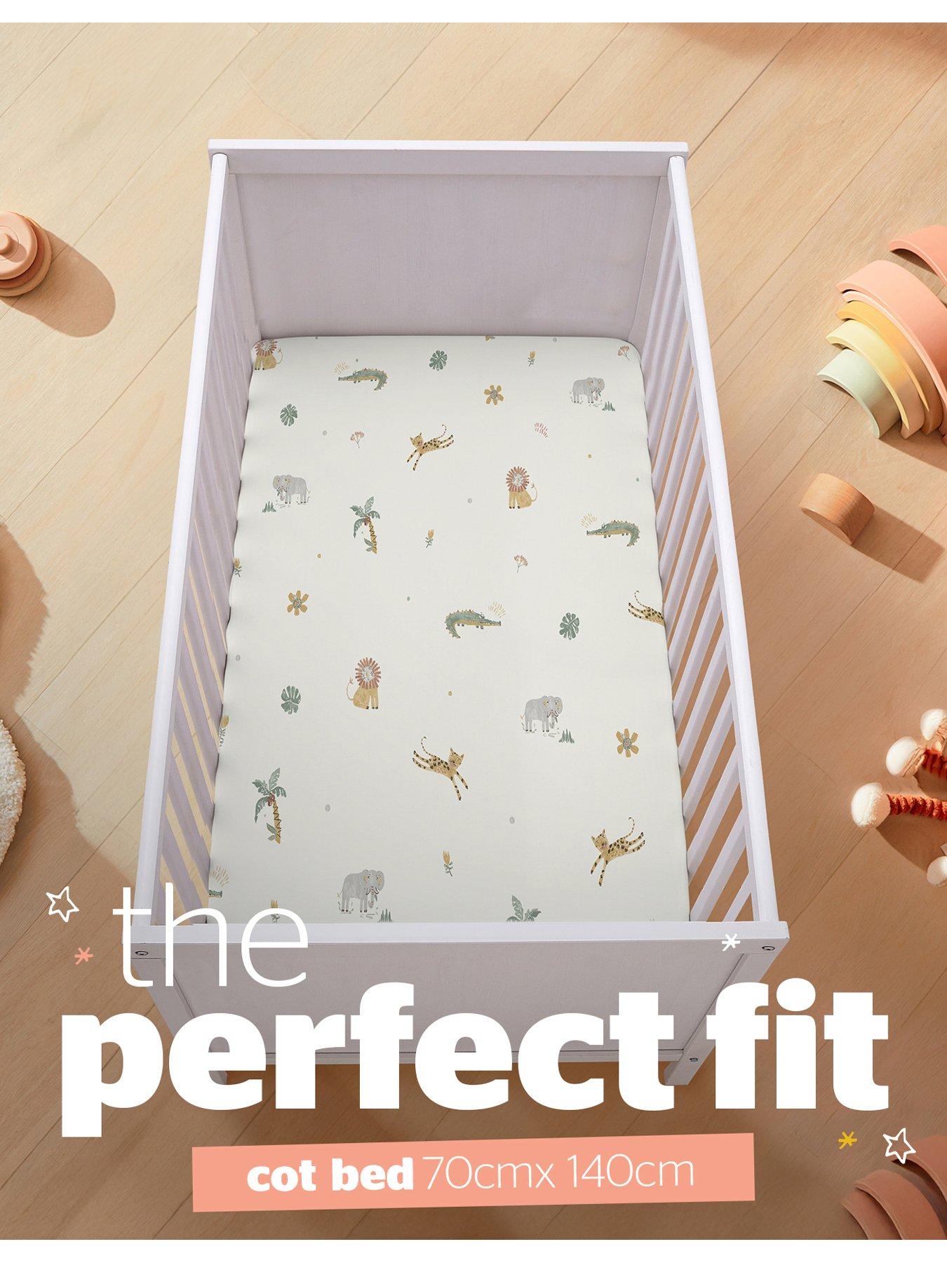 Image 4 of 7 of Silentnight Safe Nights Fitted Sheet - Cot Bed - Safari - 2 Pack