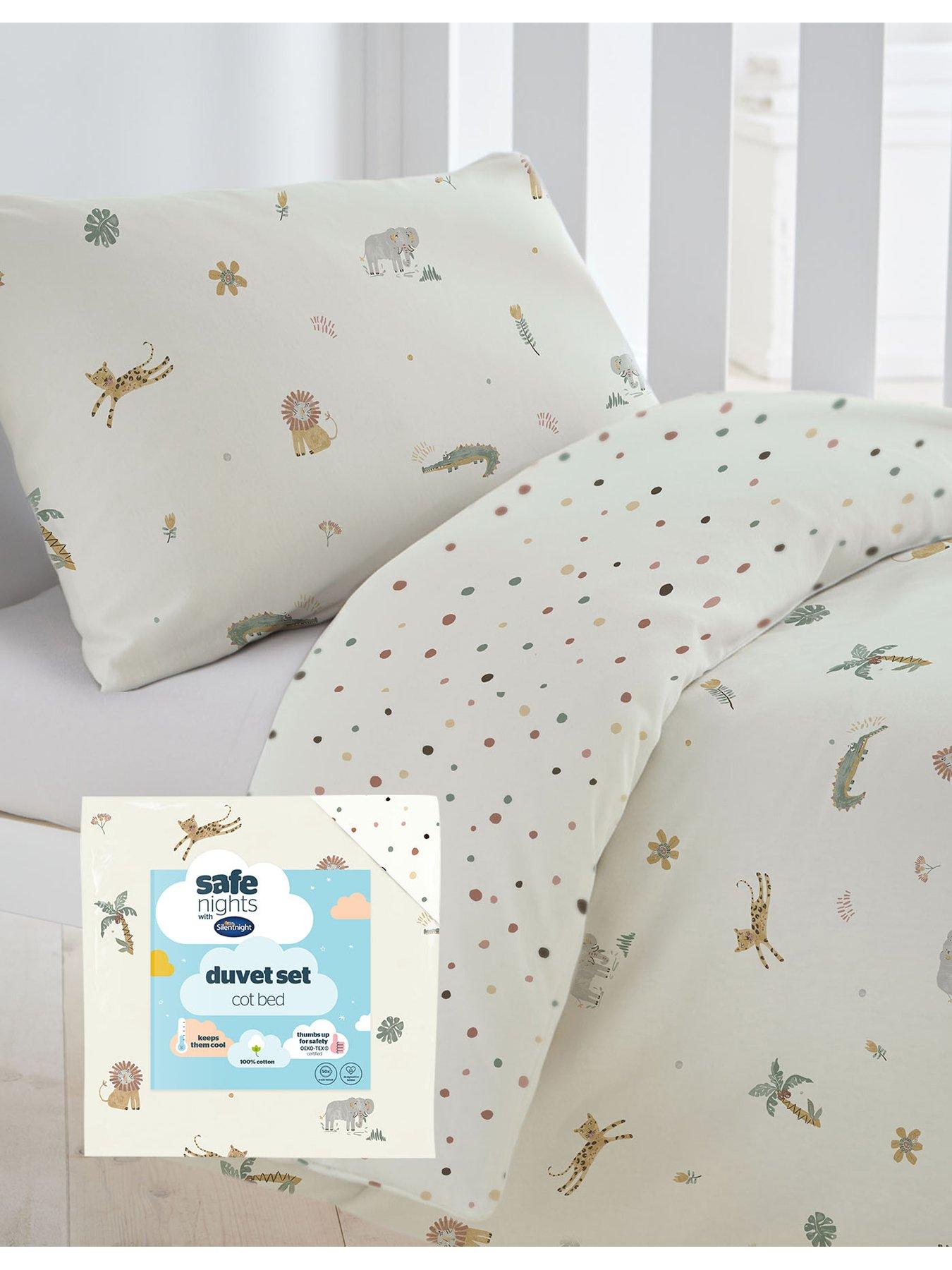 Image 1 of 7 of Silentnight Safe Nights Duvet Cover Set - Safari - Cot Bed