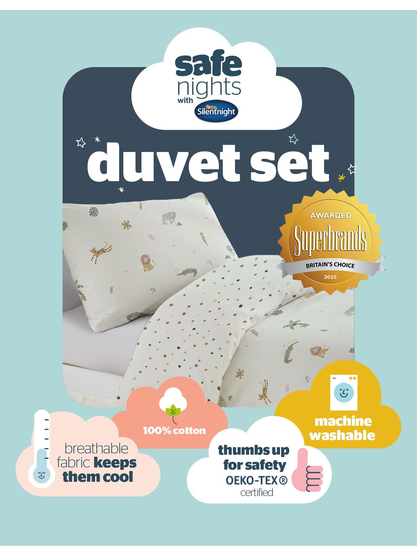 Image 7 of 7 of Silentnight Safe Nights Duvet Cover Set - Safari - Cot Bed