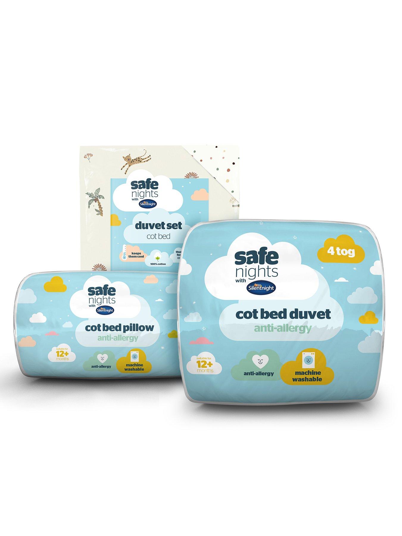 Silentnight Safe Nights Bedding Bundle - Anti Allergy Pillow, 4 Tog Duvet and Duvet Cover Set - Safari Print