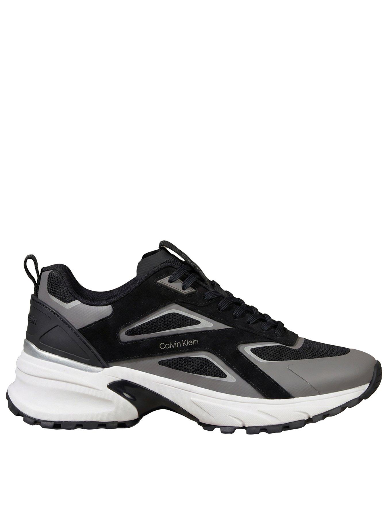 Calvin Klein Hike Runner Stripe Nylon Mix Trainers - Black