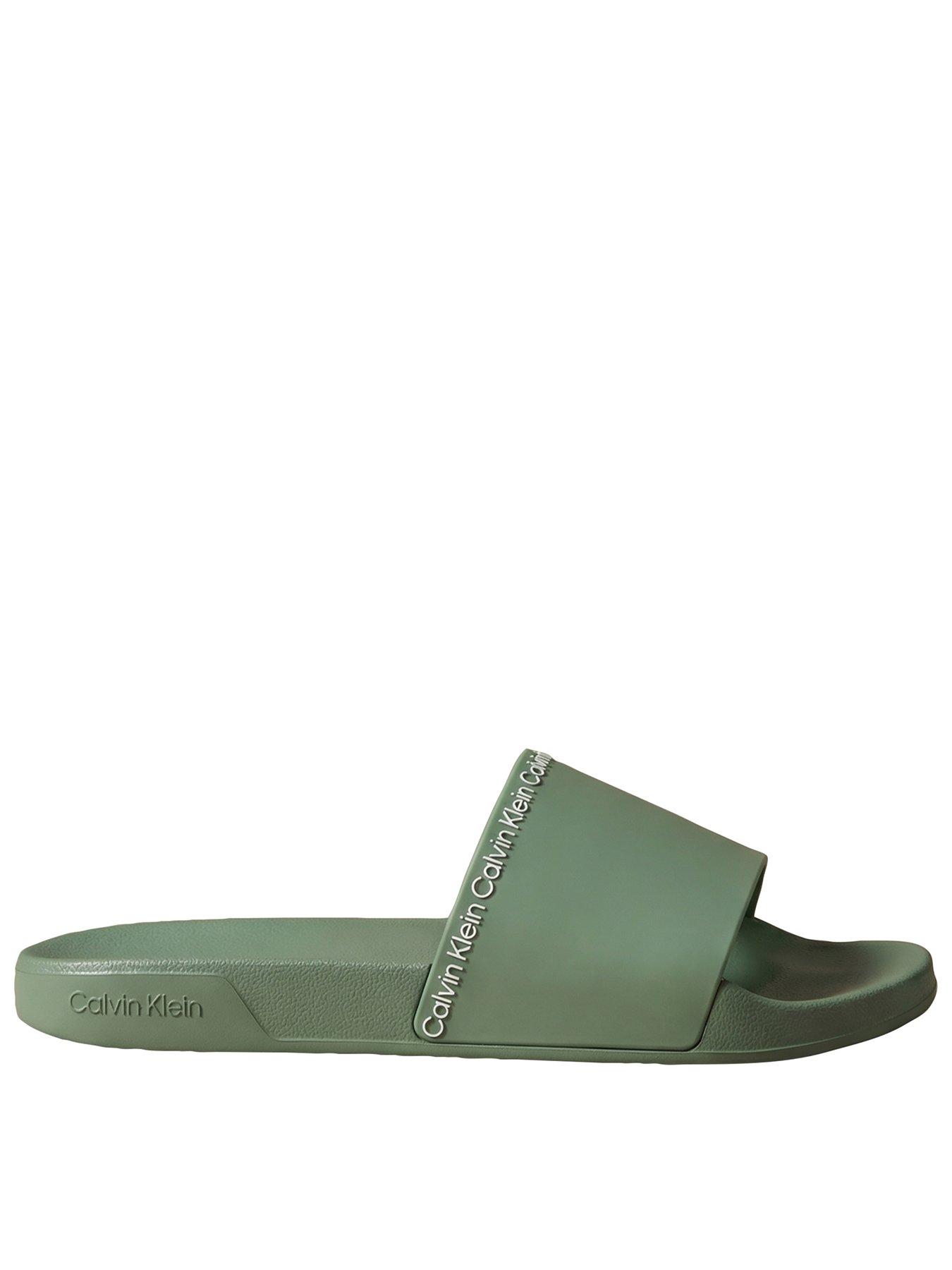 Calvin Klein Institutional Logo Sliders - Green