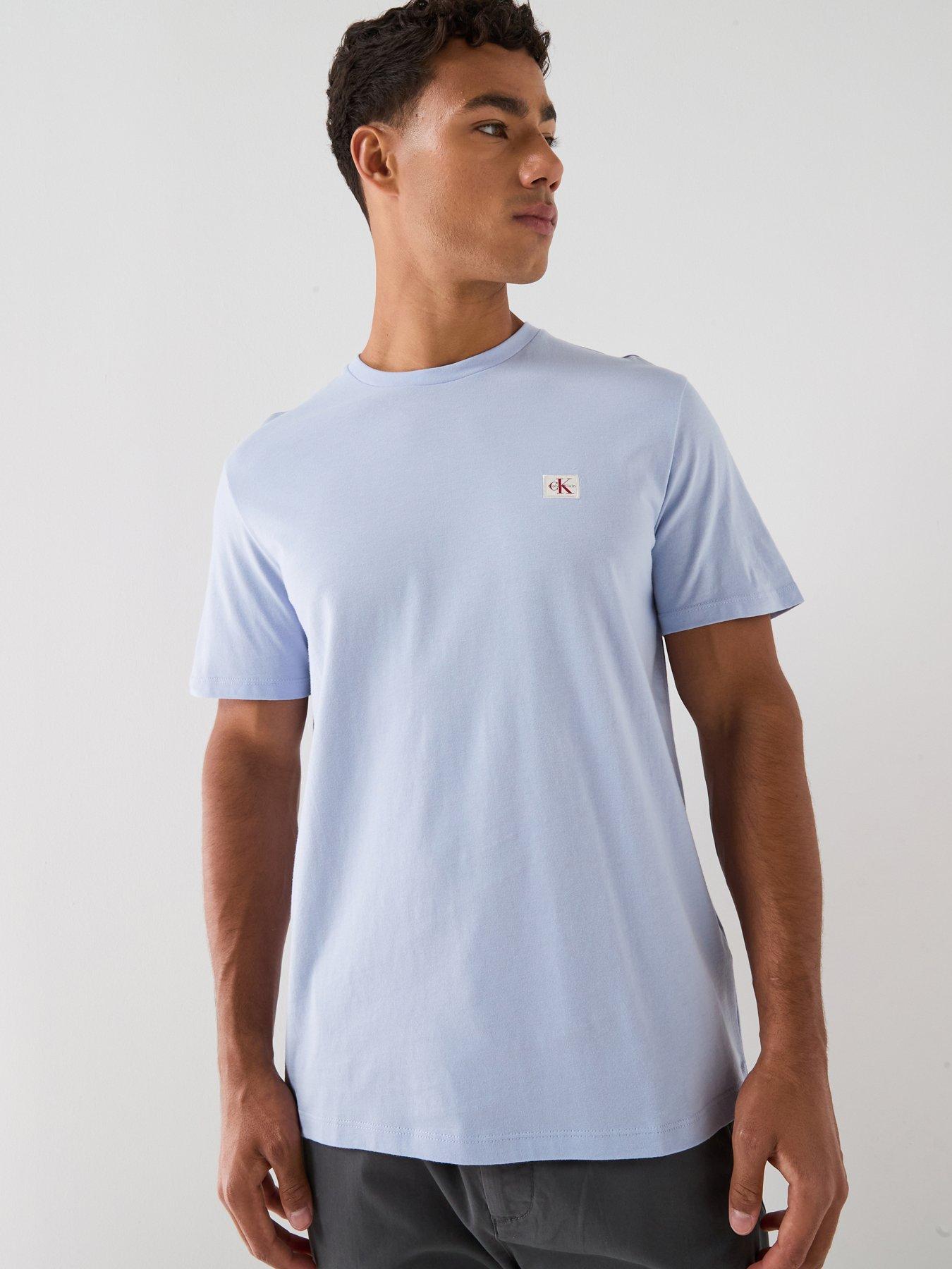 Calvin Klein Jeans Badge Classic T-Shirt, Light Blue, Size Xl, Men