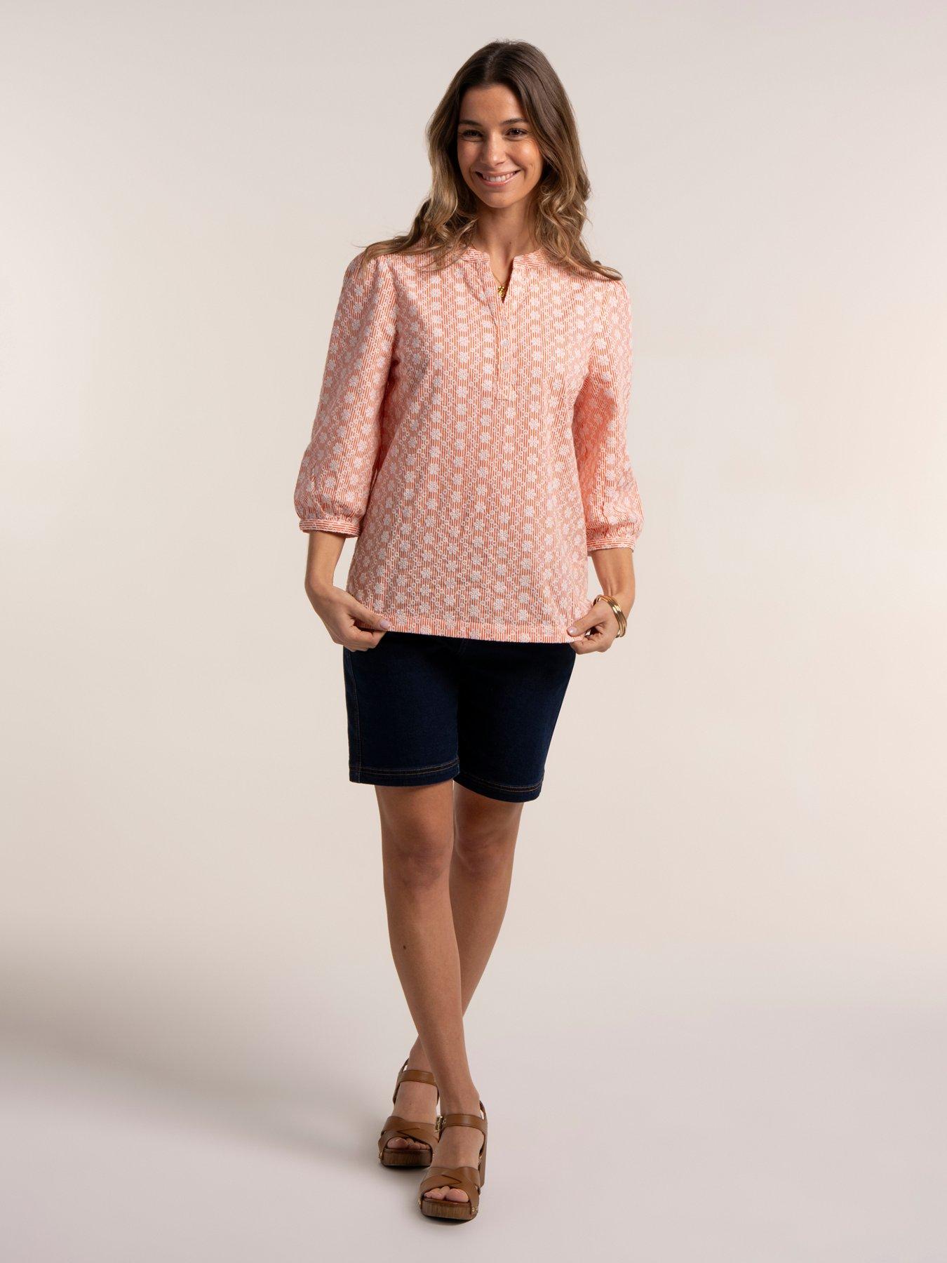 Image 7 of 7 of Brakeburn Fossil Blouse - Orange