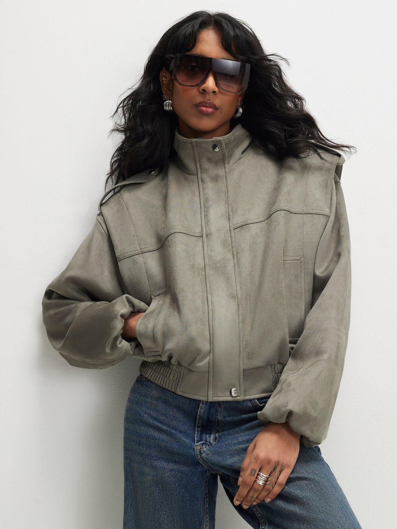 River Island Suedette Shoulder Detail Jkt