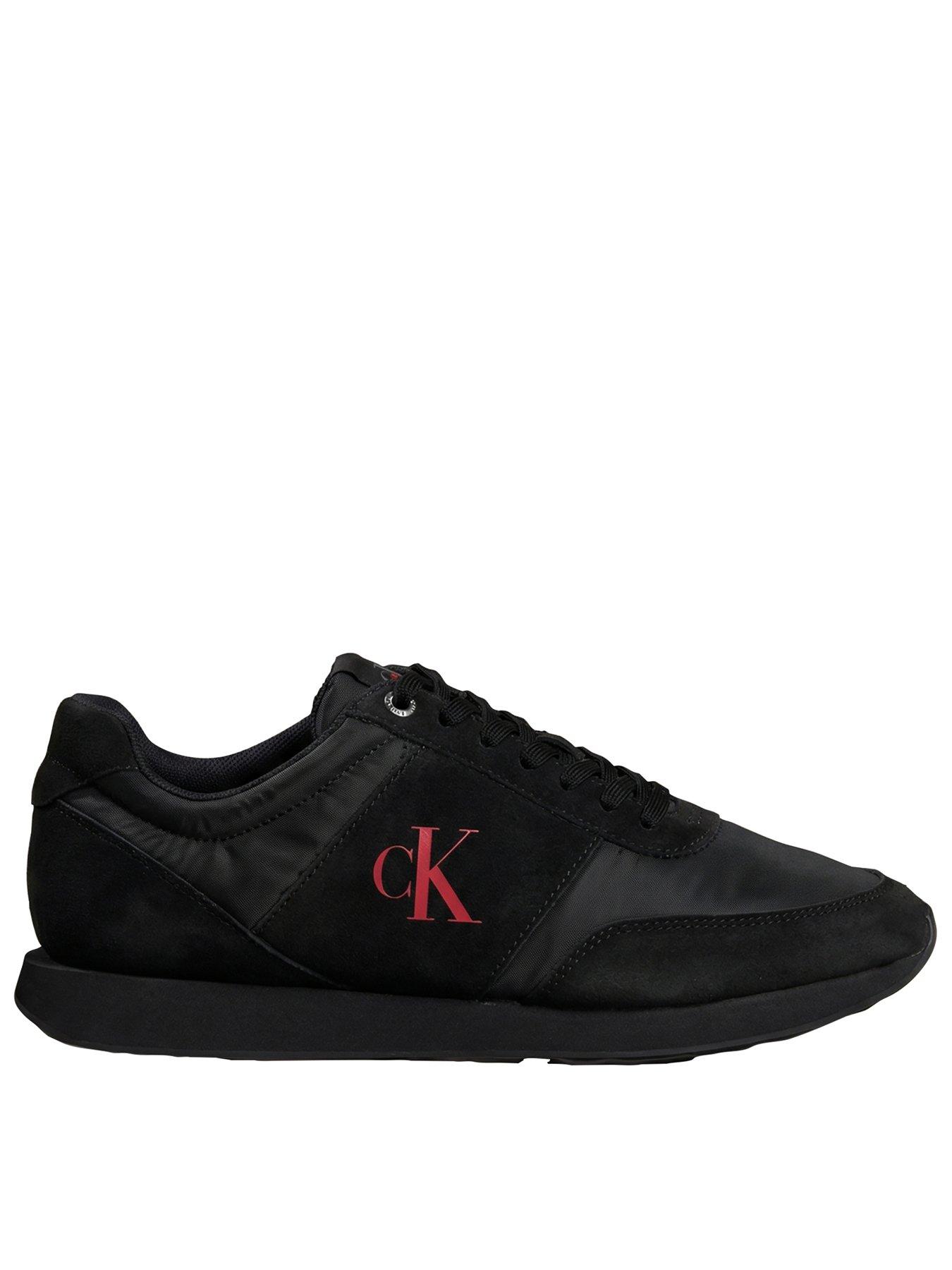 Calvin Klein Retro Runner Trainers, Black, Size 44, Men