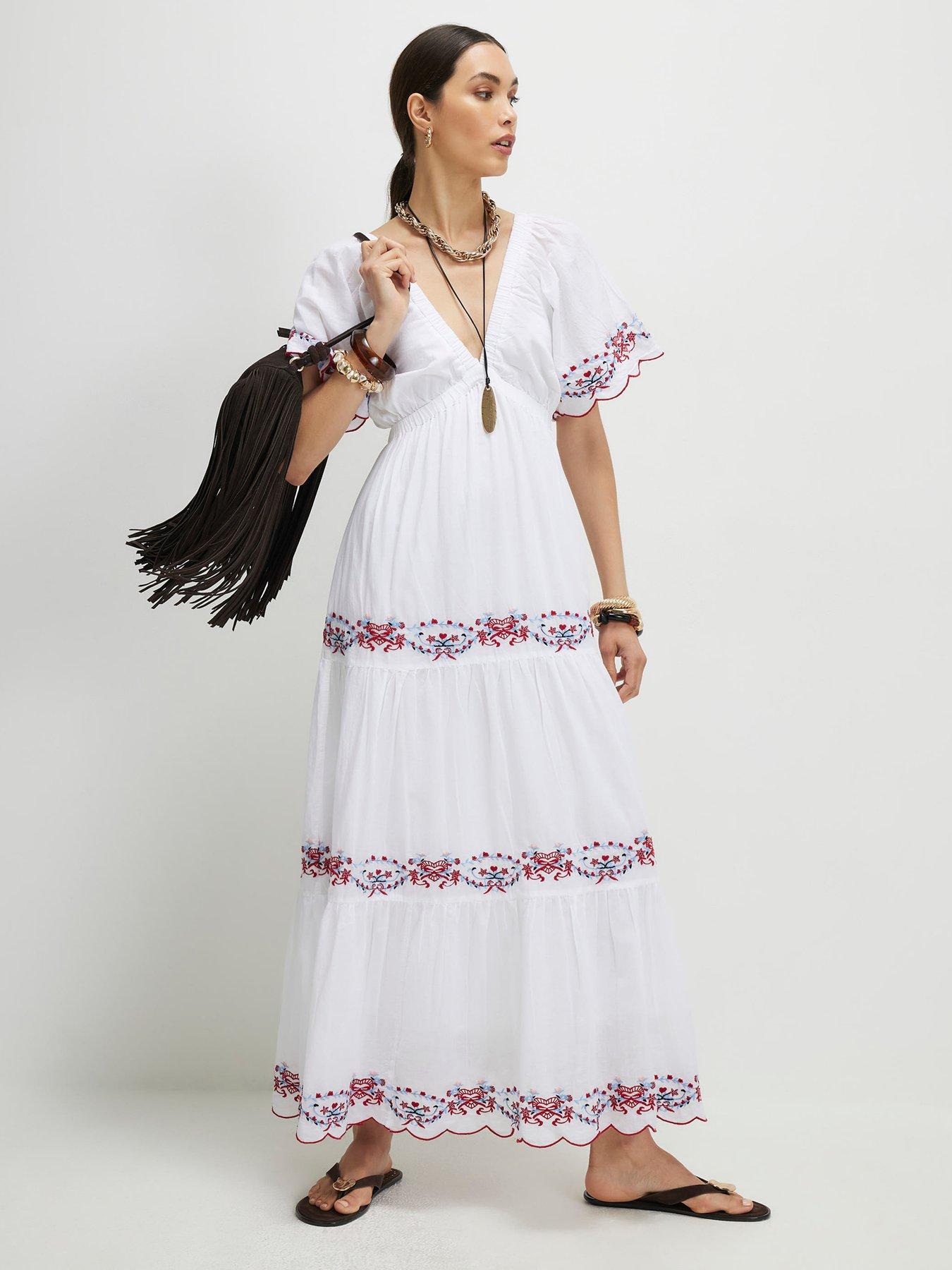 beach dress sunset Sea Level | Sunset Bandeau Dress Flame 