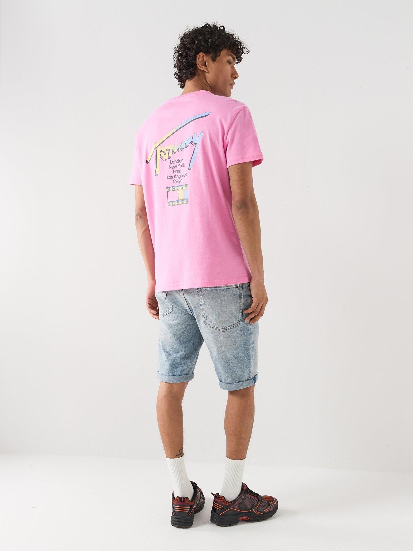 Tommy Jeans City Signature Back Graphic T-Shirt - Light Pink