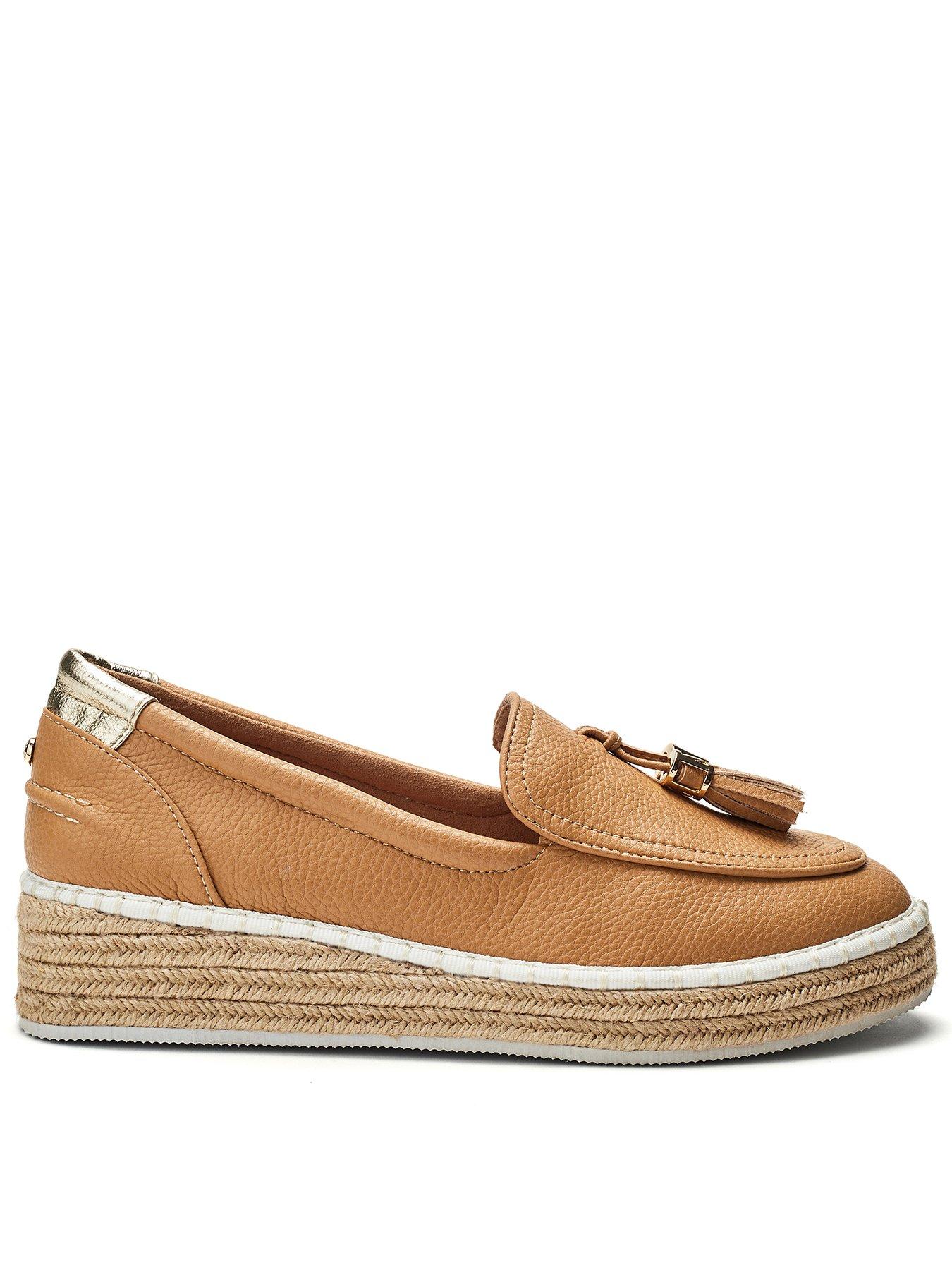 Moda In Pelle Elga Camel Porvair Tassle Trim Eva Espadrille