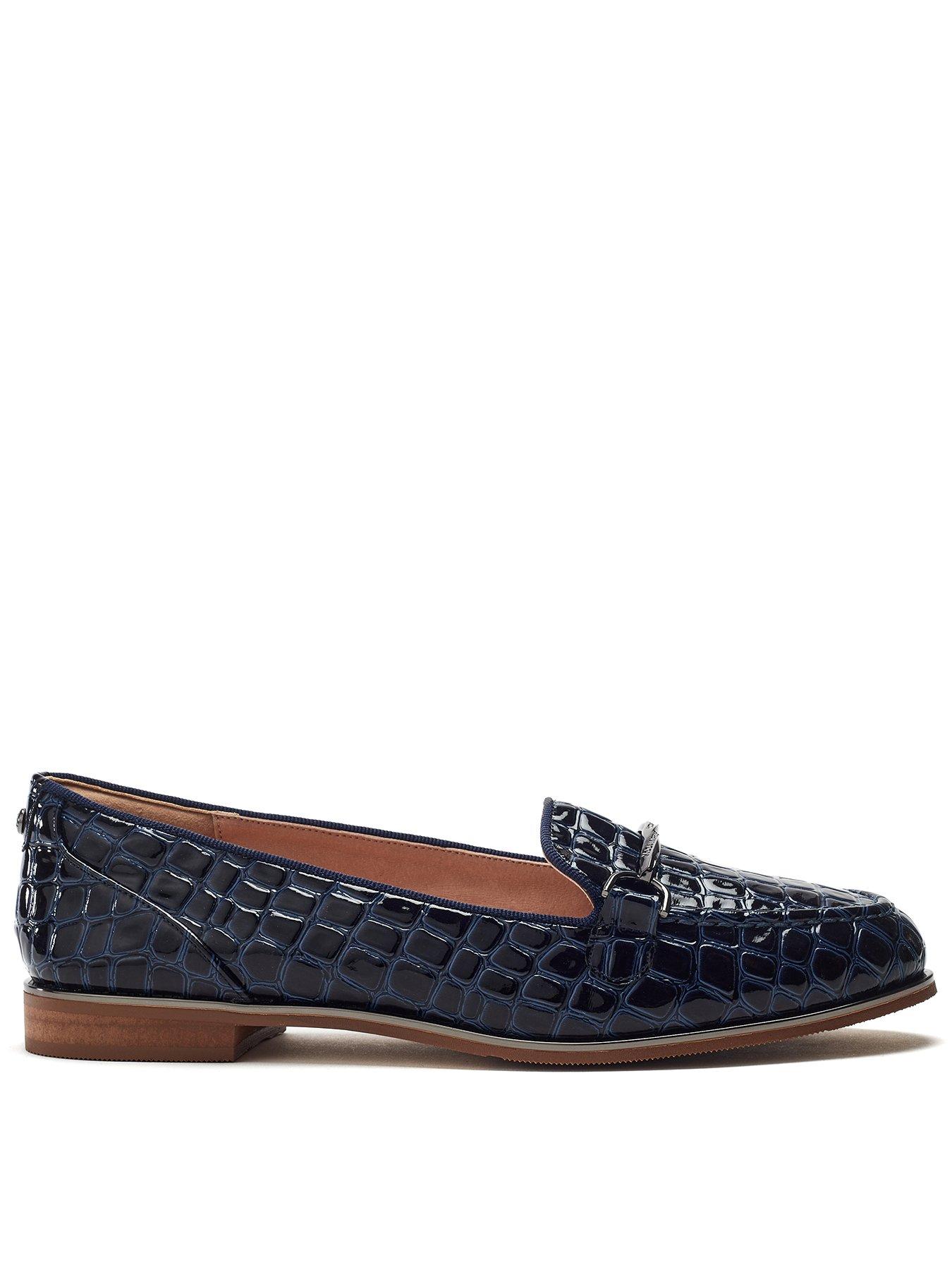 Moda In Pelle Evaria Navy Porvair Flat Tassel Loafer