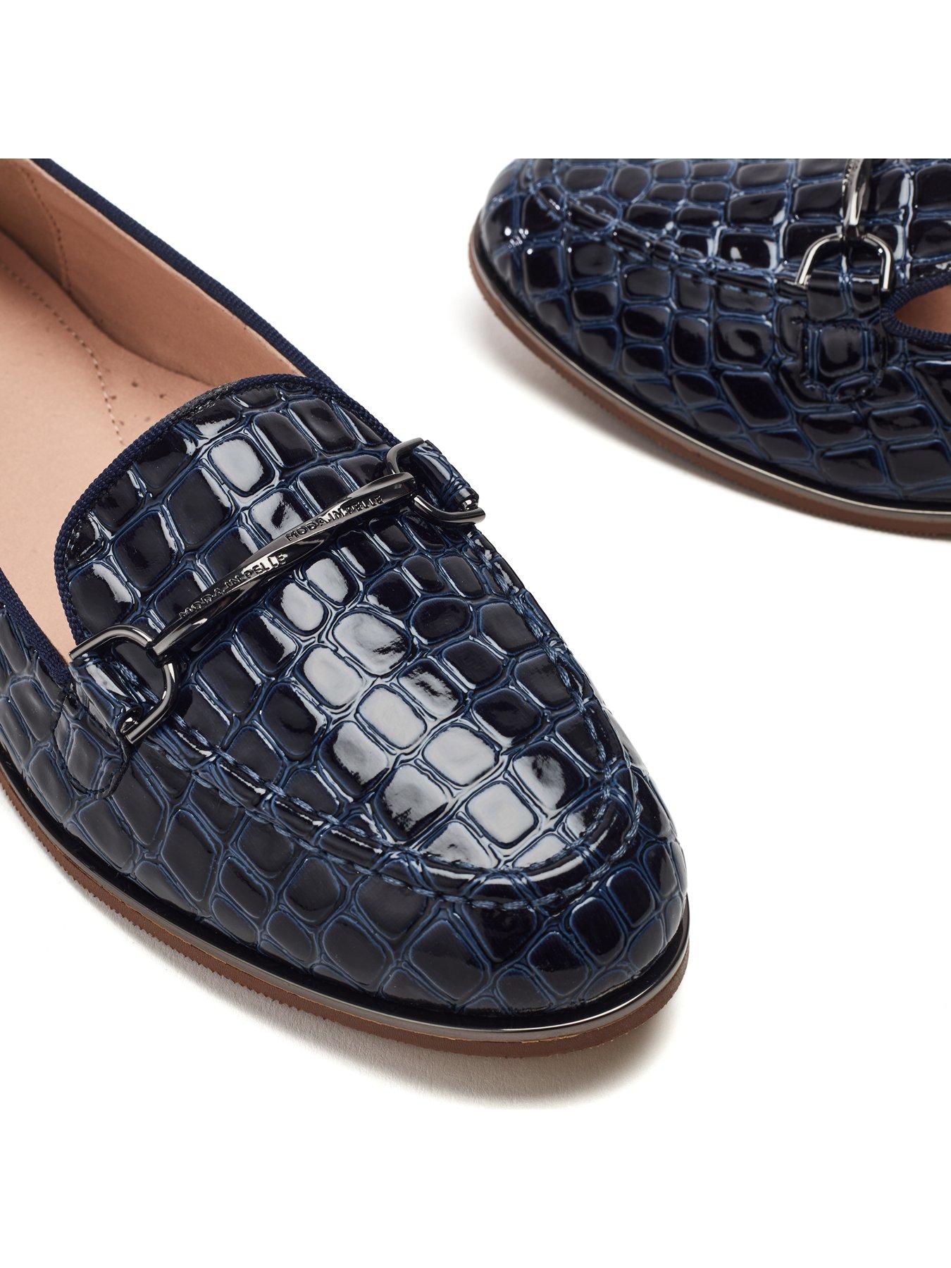 Image 3 of 4 of Moda In Pelle Evaria Navy Porvair Flat Tassel Loafer