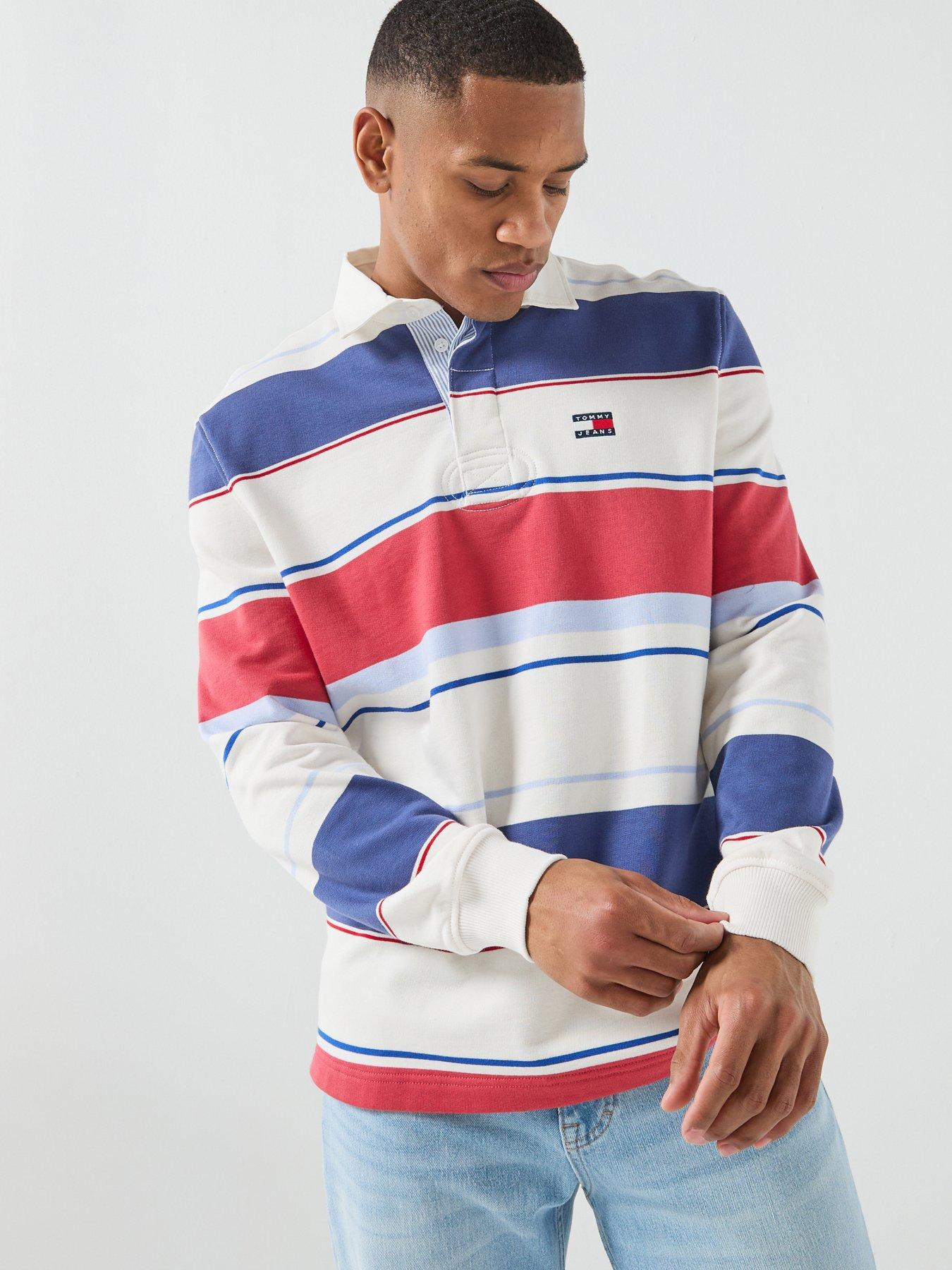 Tommy Jeans Relaxed Fit Stripe Rugby Polo Shirt