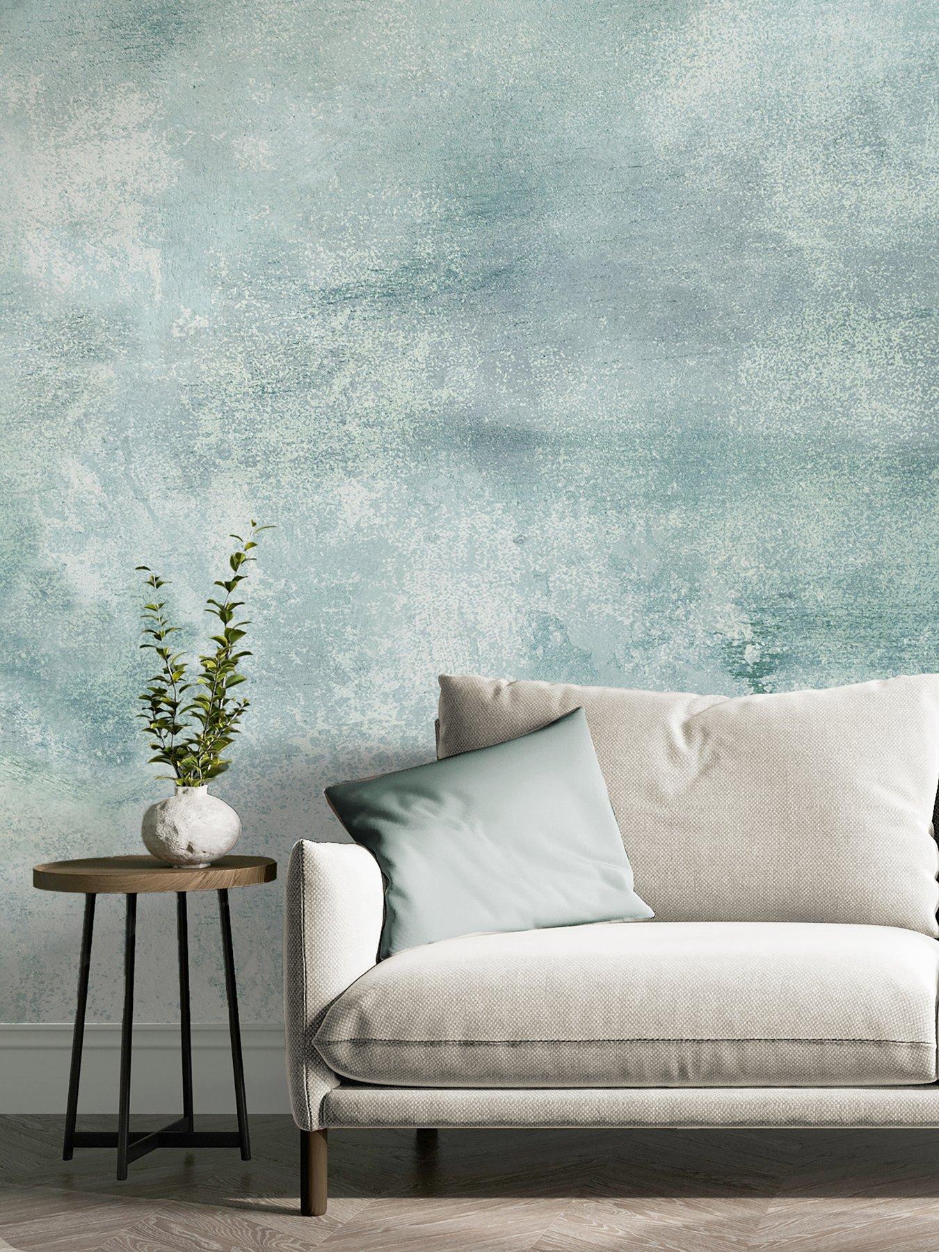 The Very Collection Distressed Texture Mural-Mineral Blue