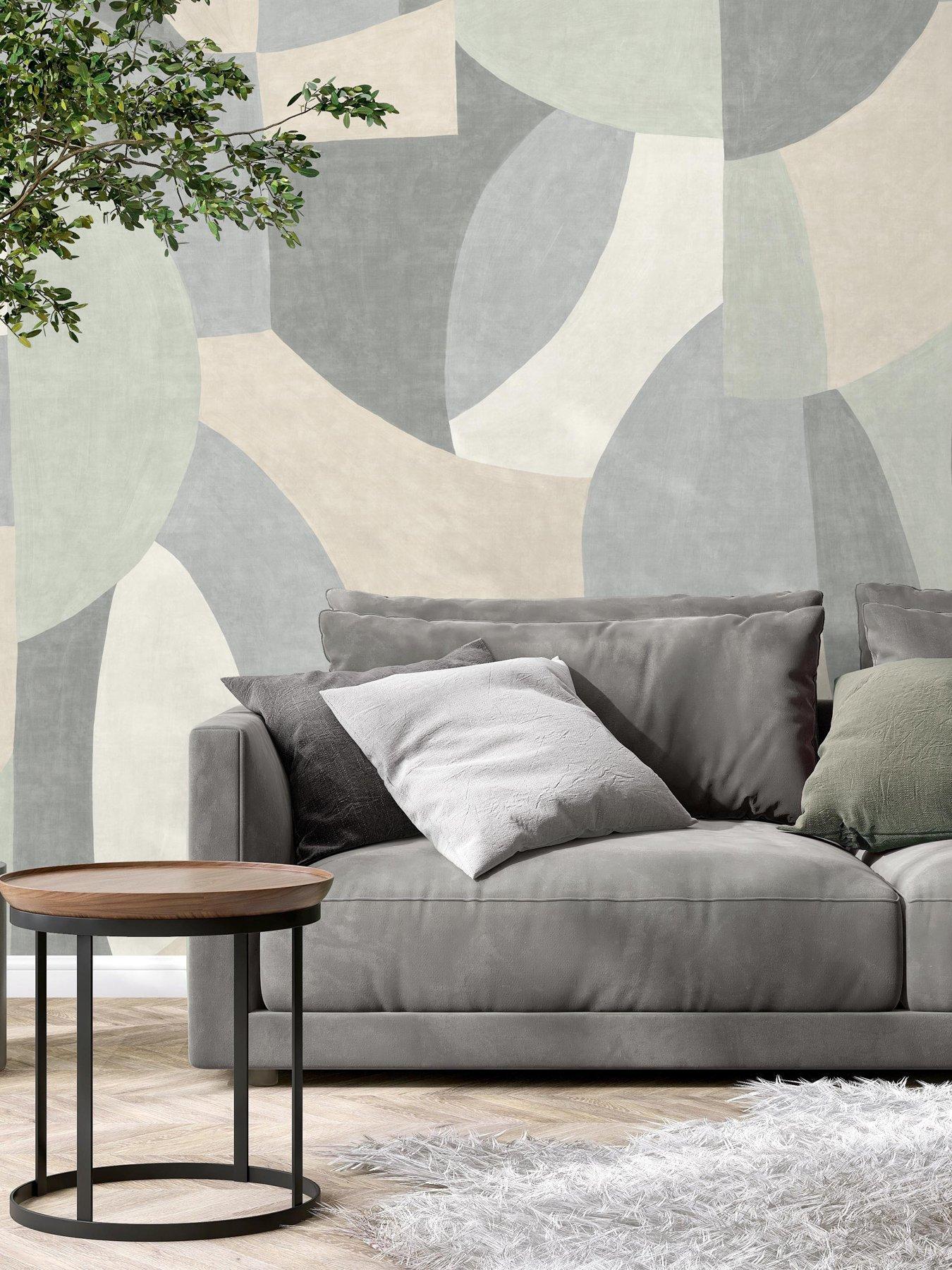 The Very Collection Curve Geo Mural-Iceberg Green Blue