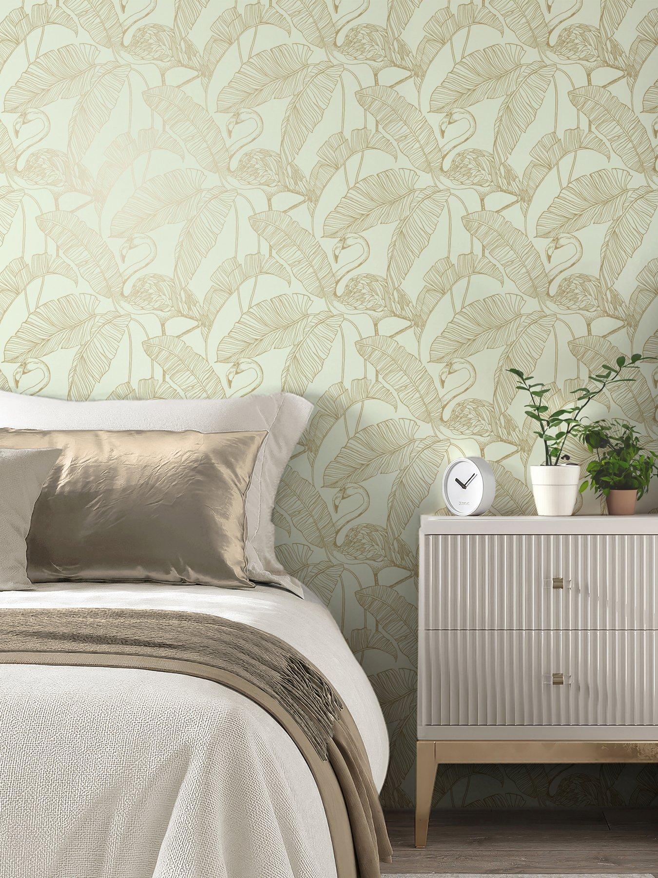 Image 1 of 3 of The Very Collection Flamingo- Mint Wallpaper