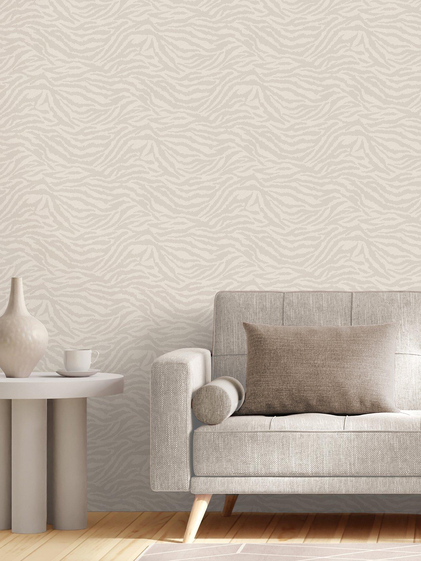 The Very Collection Fur Print-Birch Grey Wallpaper