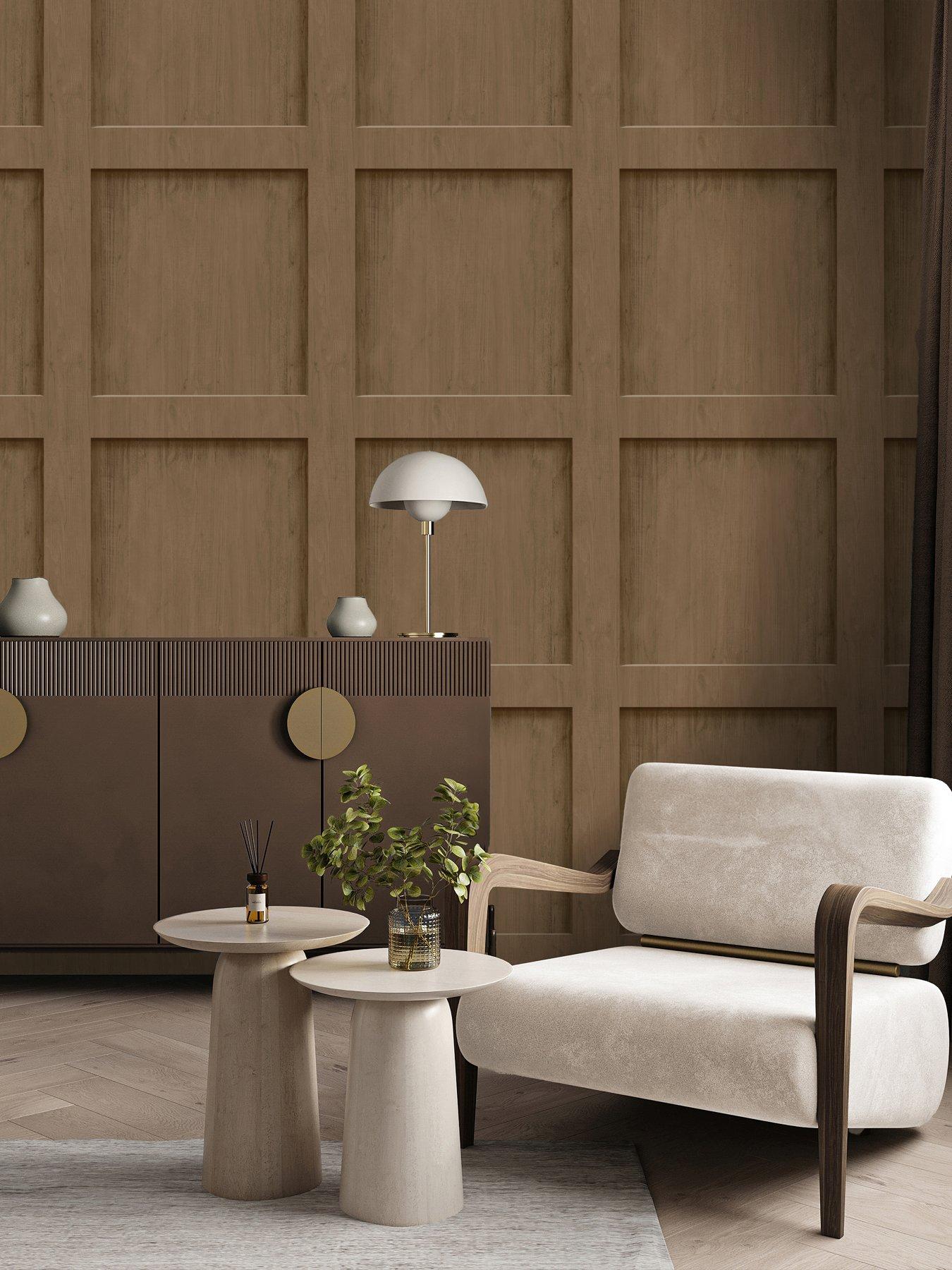 The Very Collection Wood Panel-Walnut Wallpaper