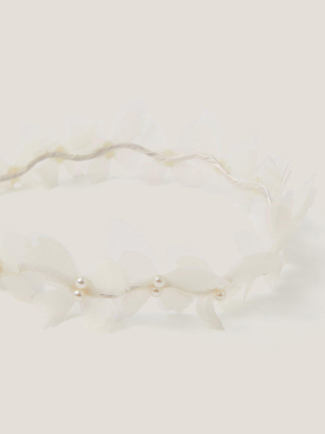 Image 2 of 2 of Monsoon Girls Flutter Butterfly Garland - Light Cream
