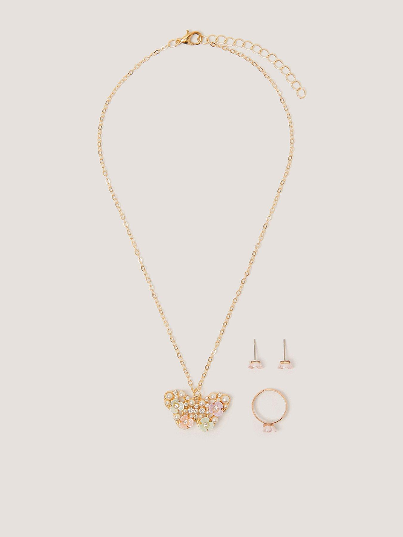 Monsoon Girls Butterfly Flower Jewel Set - Multi