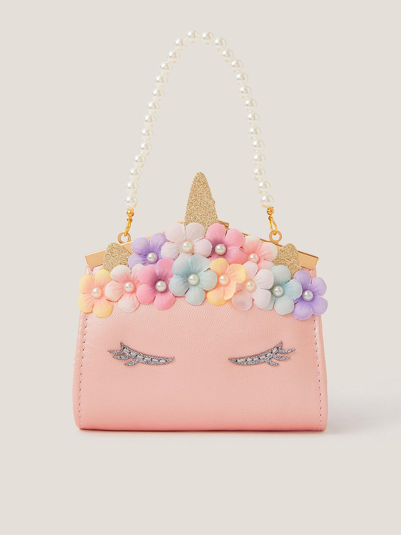 Monsoon Girls Flower Unicorn Frame Bag - Multi