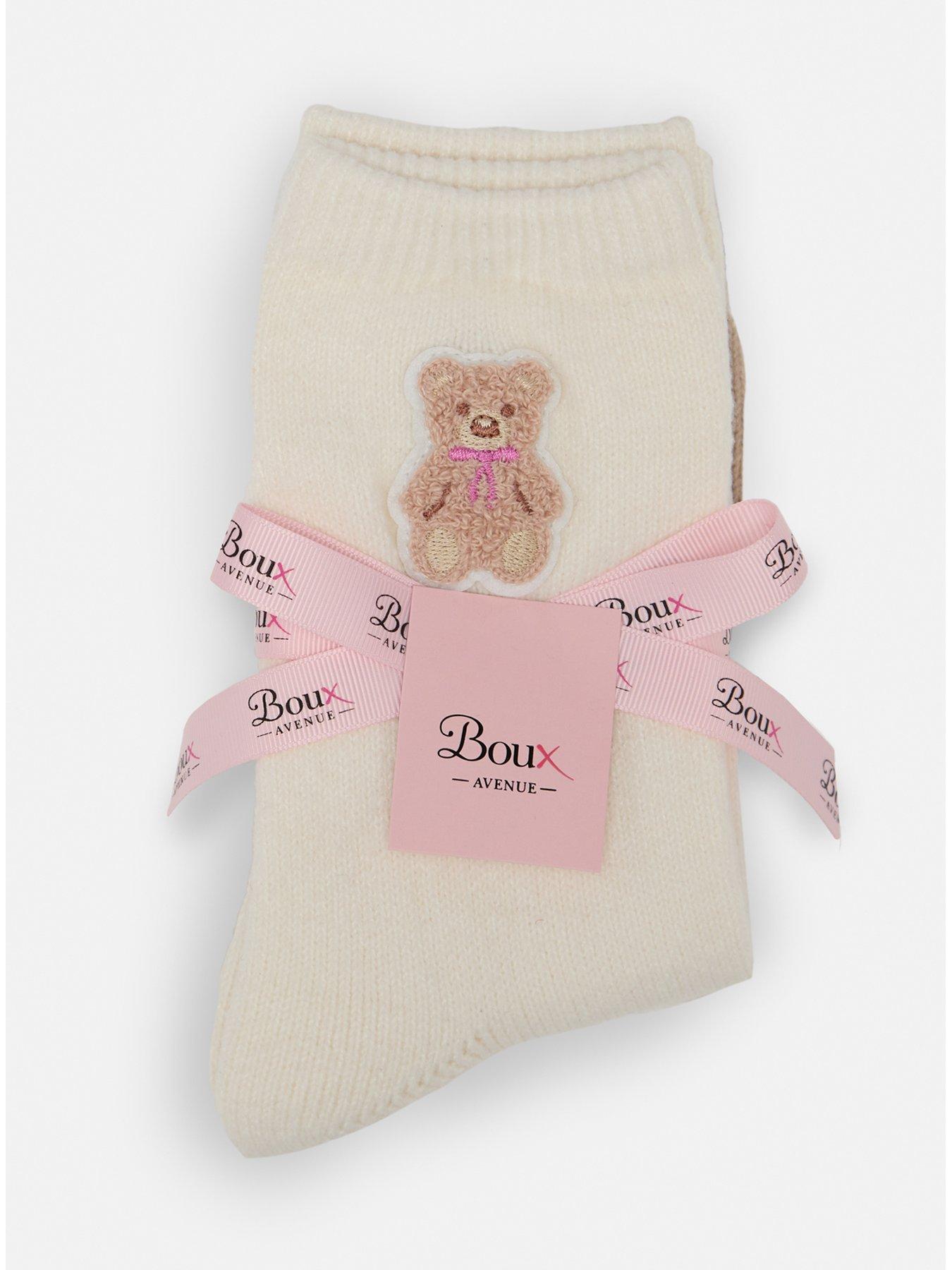 Image 5 of 5 of Boux Avenue Teddy Bear 2 Pack Cosy Socks - Multi