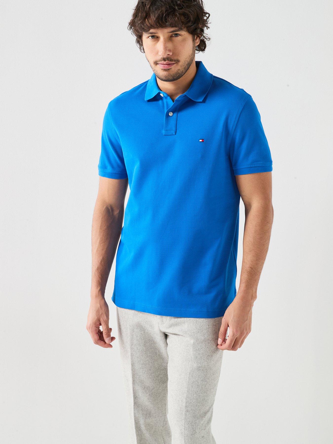 Tommy Hilfiger 1985 Regular Fit Polo Shirt, Bright Blue, Size S, Men