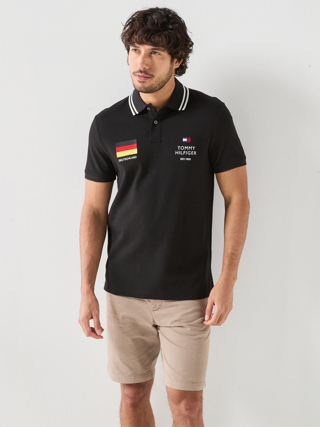 Tommy Hilfiger Country Germany Regular Fit Polo Shirt - Black