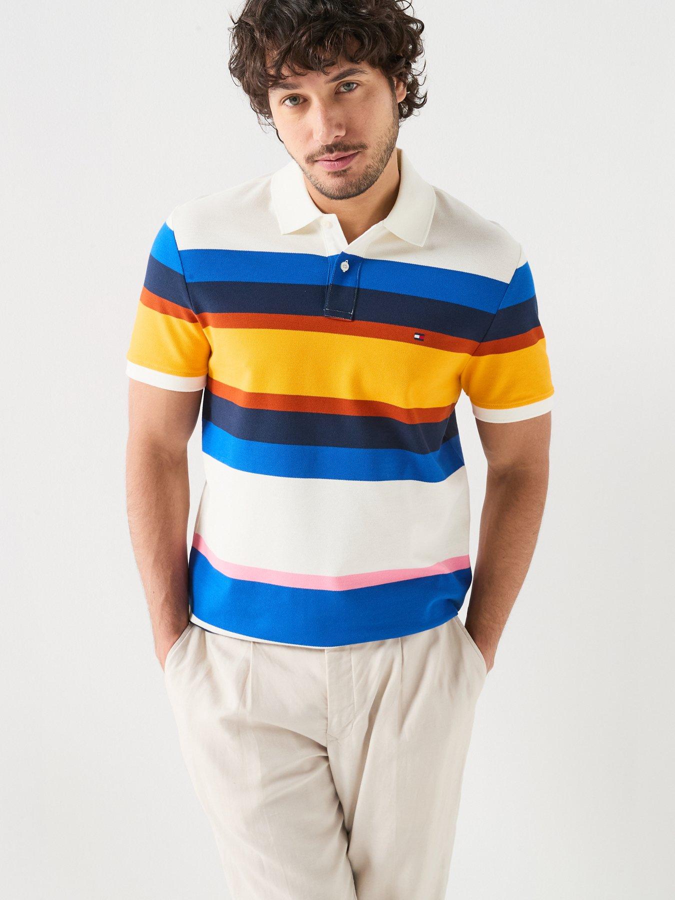 Tommy Hilfiger Varied Stripe Polo Shirt, Multi, Size S, Men