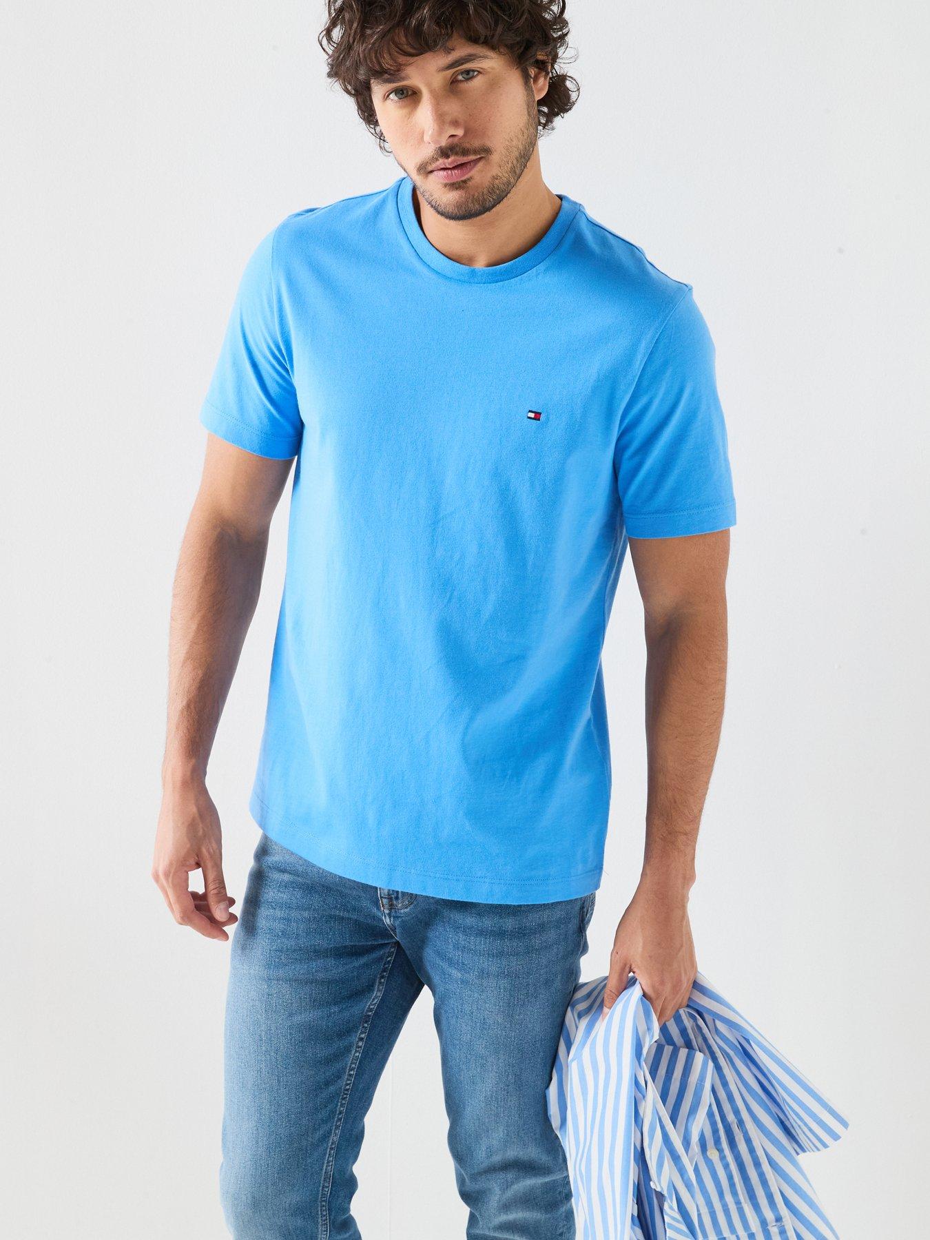 Tommy Hilfiger Regular Fit Essential Flag T-Shirt, Blue, Size 2Xl, Men