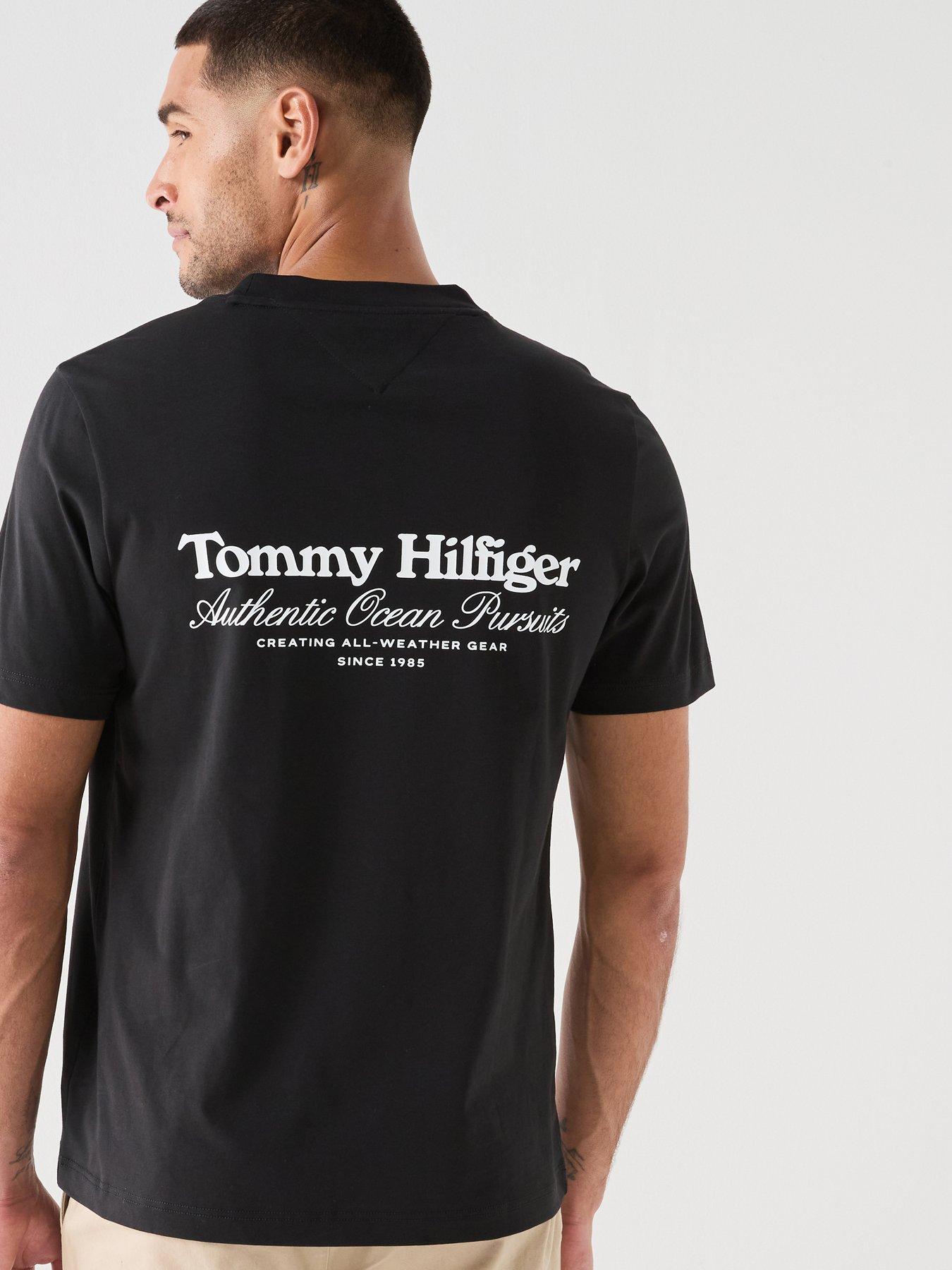 Tommy Hilfiger Nautical Back Graphic T-Shirt - Black