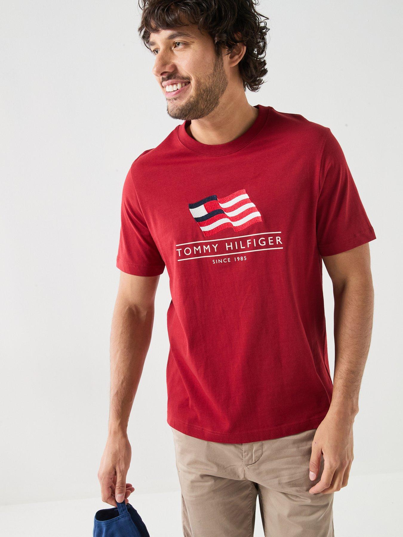 Tommy Hilfiger Americana Flag Graphic T-Shirt, Red, Size 2Xl, Men