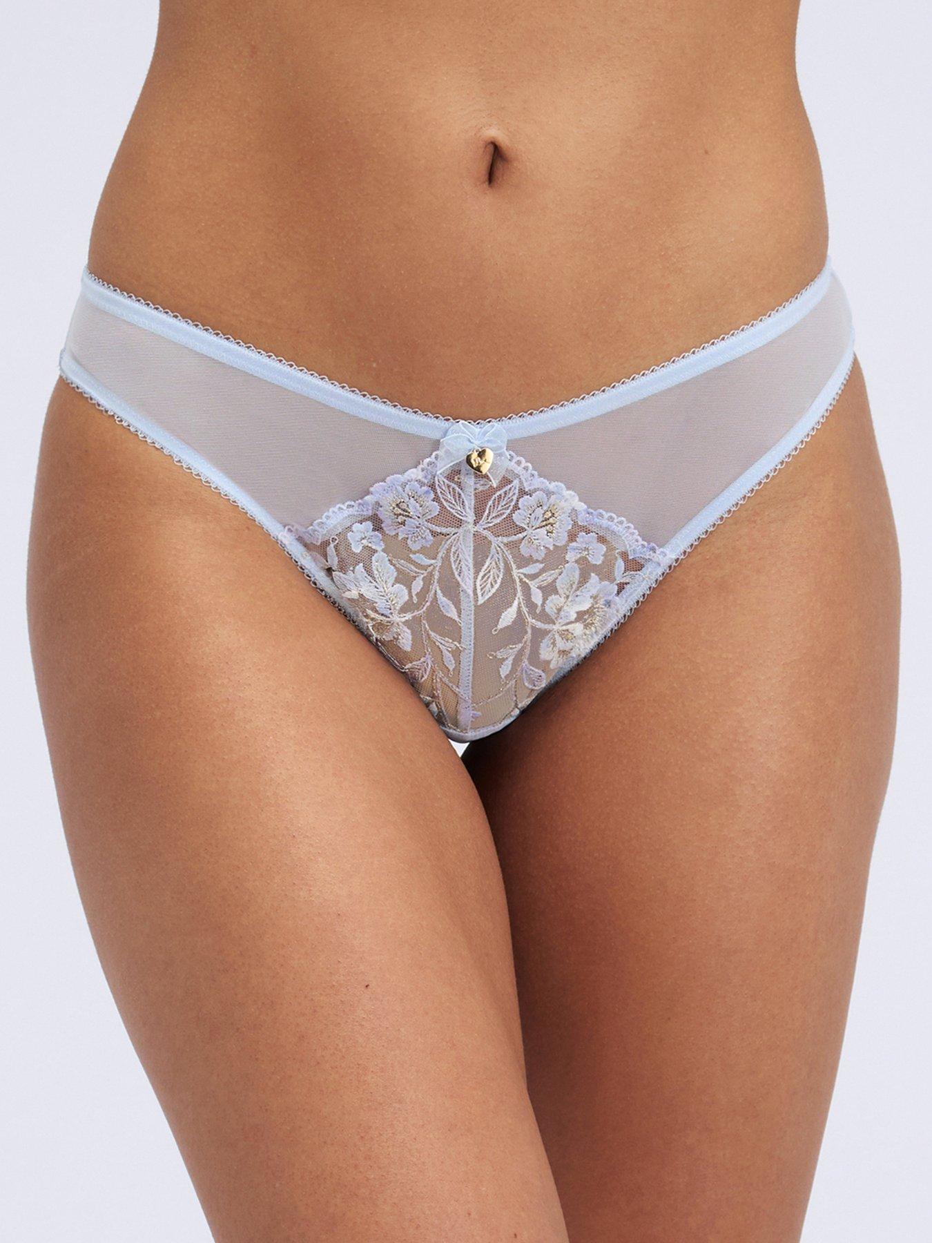 Boux Avenue Opal Embroidered Briefs - Powder Blue