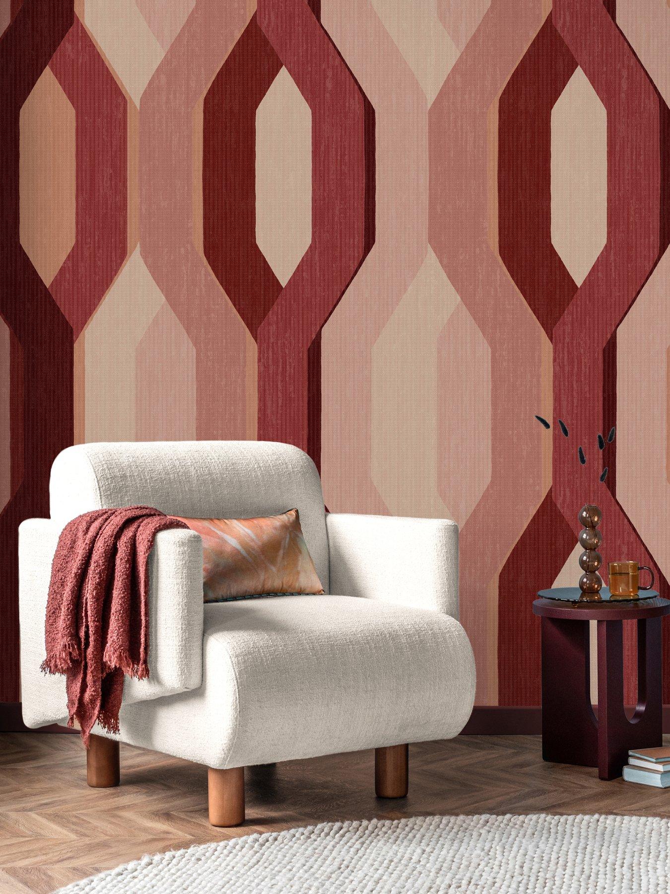 The Very Collection Retro Geo Mural- Spiced Clay