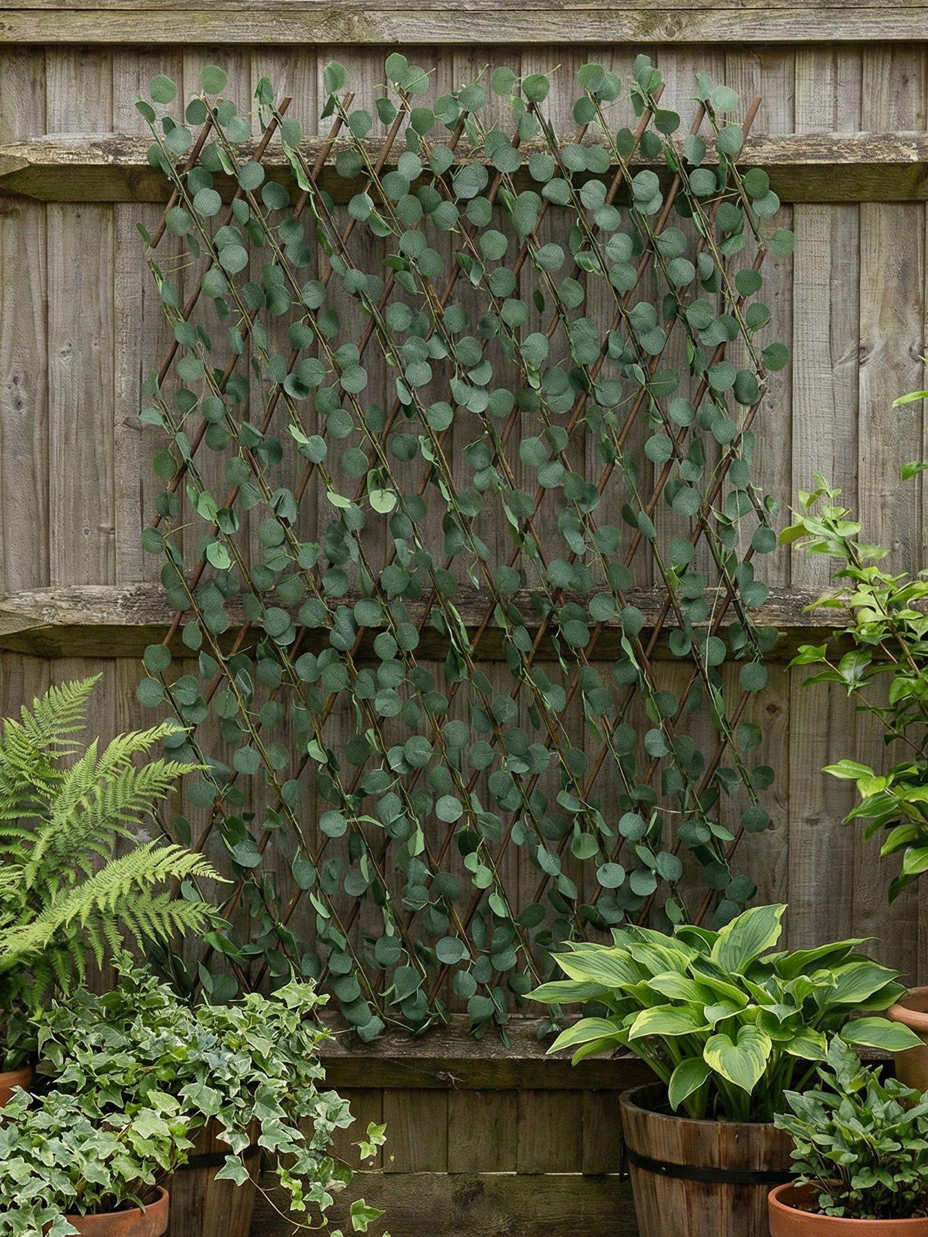 Scottish Everlastings 170X90Cm Eucaliptus Trillis With Solar Lights