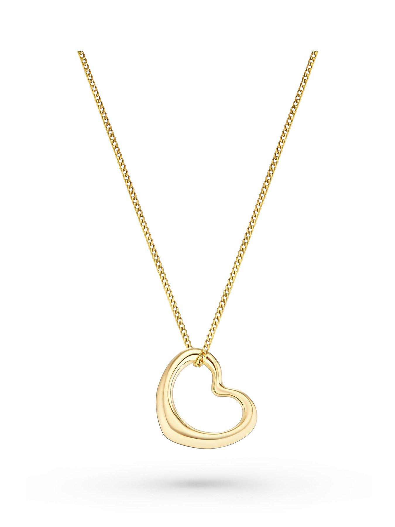 Beaverbrooks Beaverbrooks 9ct Yellow Gold Heart Pendant
