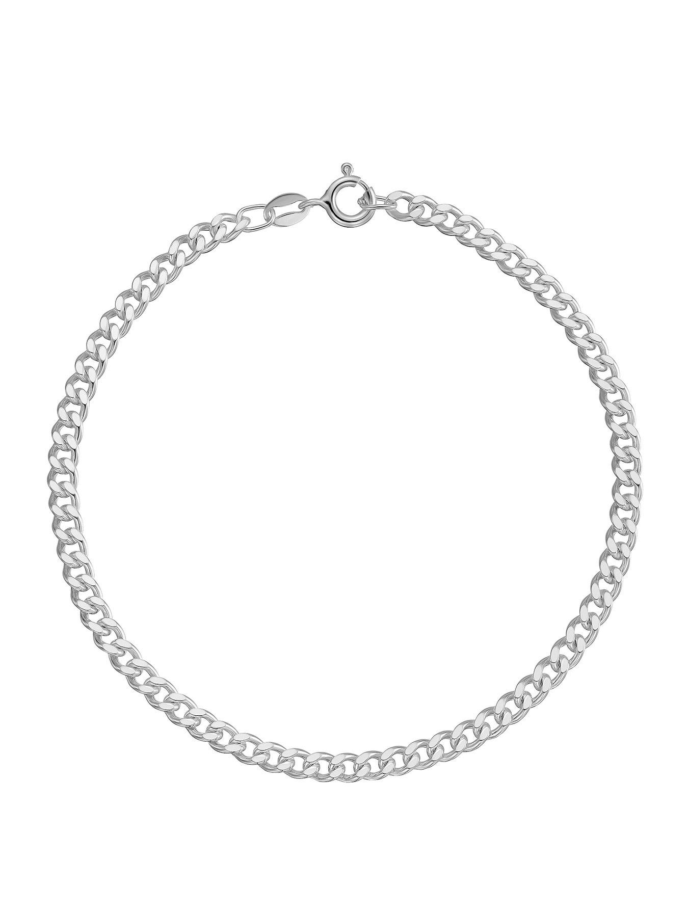 Beaverbrooks Silver Curb Men's Bracelet