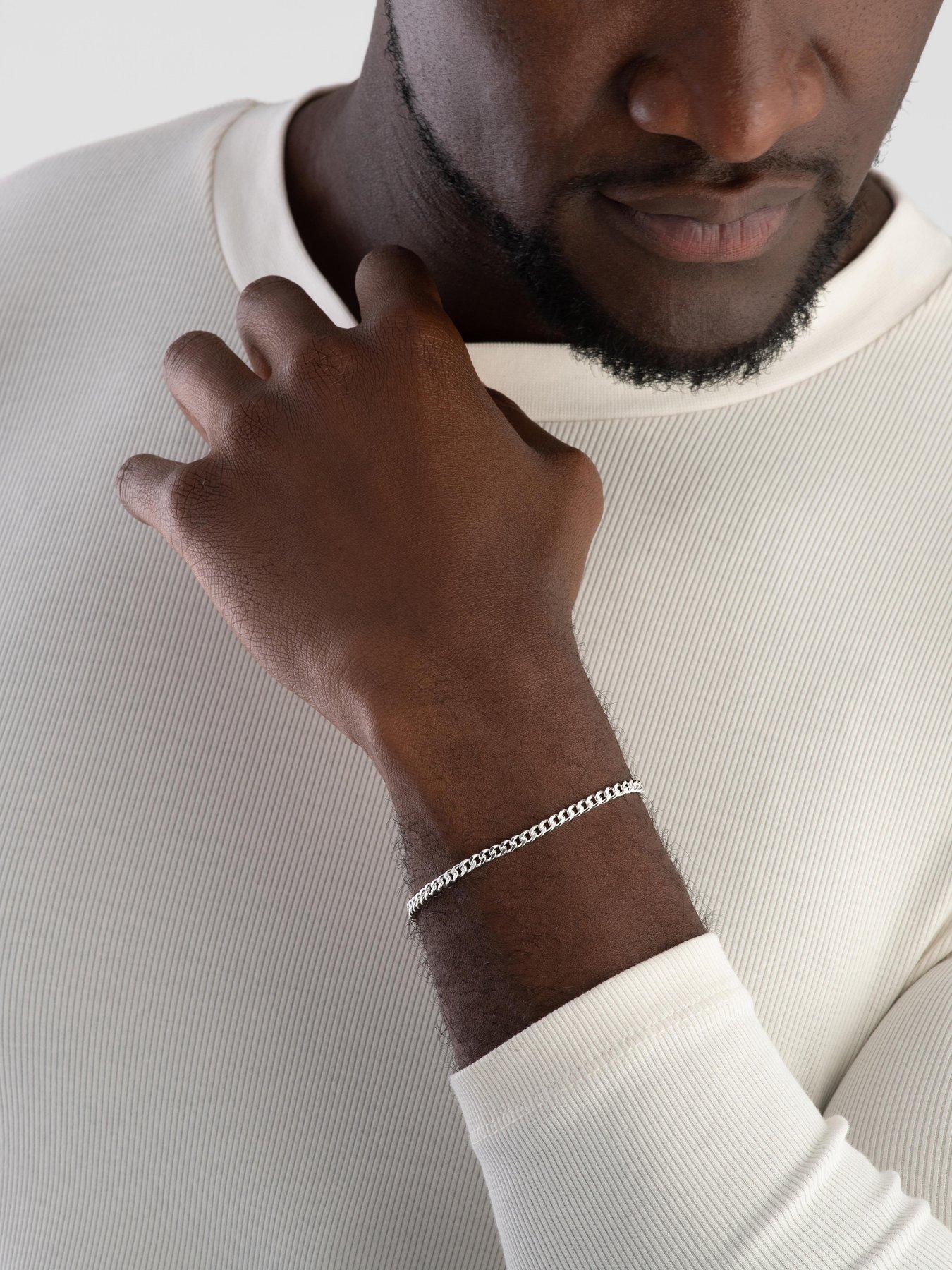 Image 3 of 4 of Beaverbrooks Silver Curb Men's Bracelet