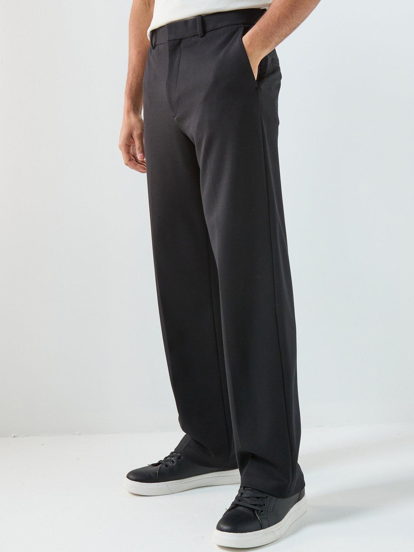 Calvin Klein Calvin Klein Straight Fit Tech Knit Trousers - Black