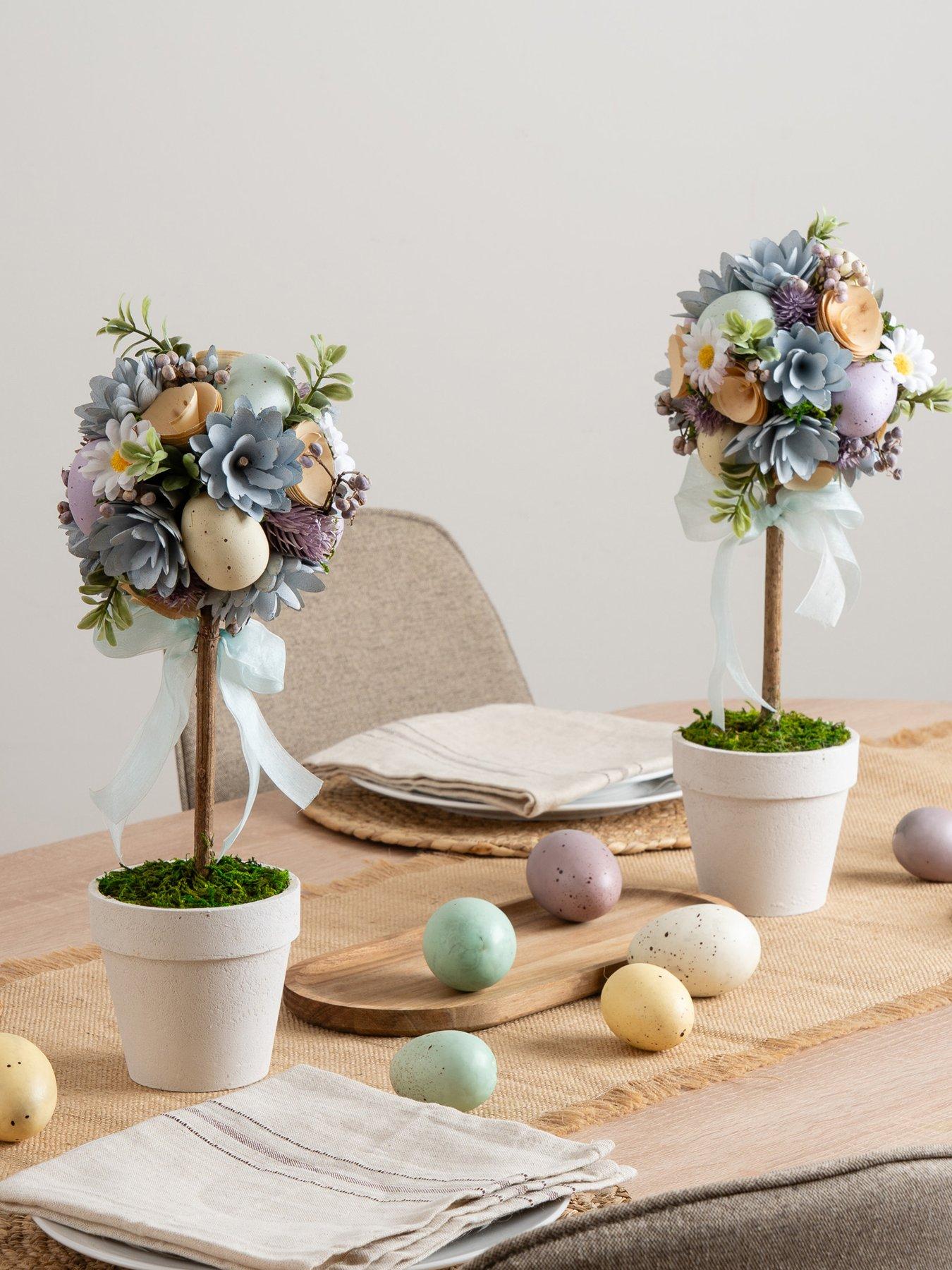 Scottish Everlasting Set Of 2 Easter Topiary Trees