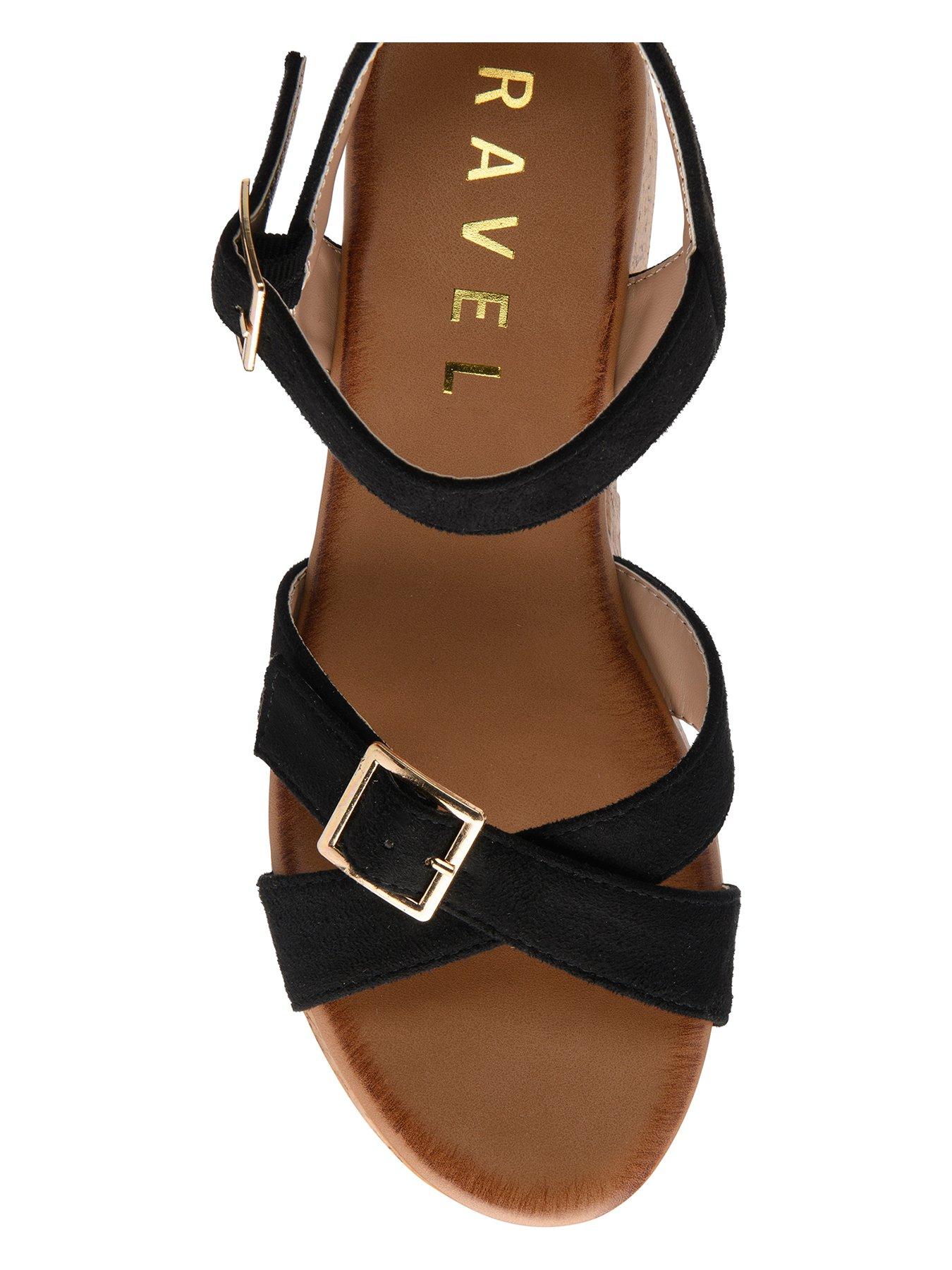 Image 4 of 4 of Ravel Eals Ankle Strap Wedge - Black