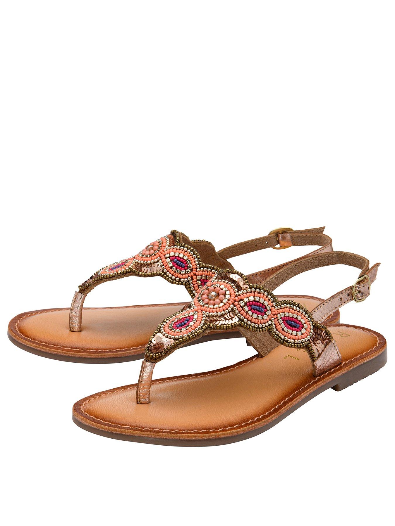Image 2 of 4 of Ravel Batlow T-bar Embroidered Sandal - Gold
